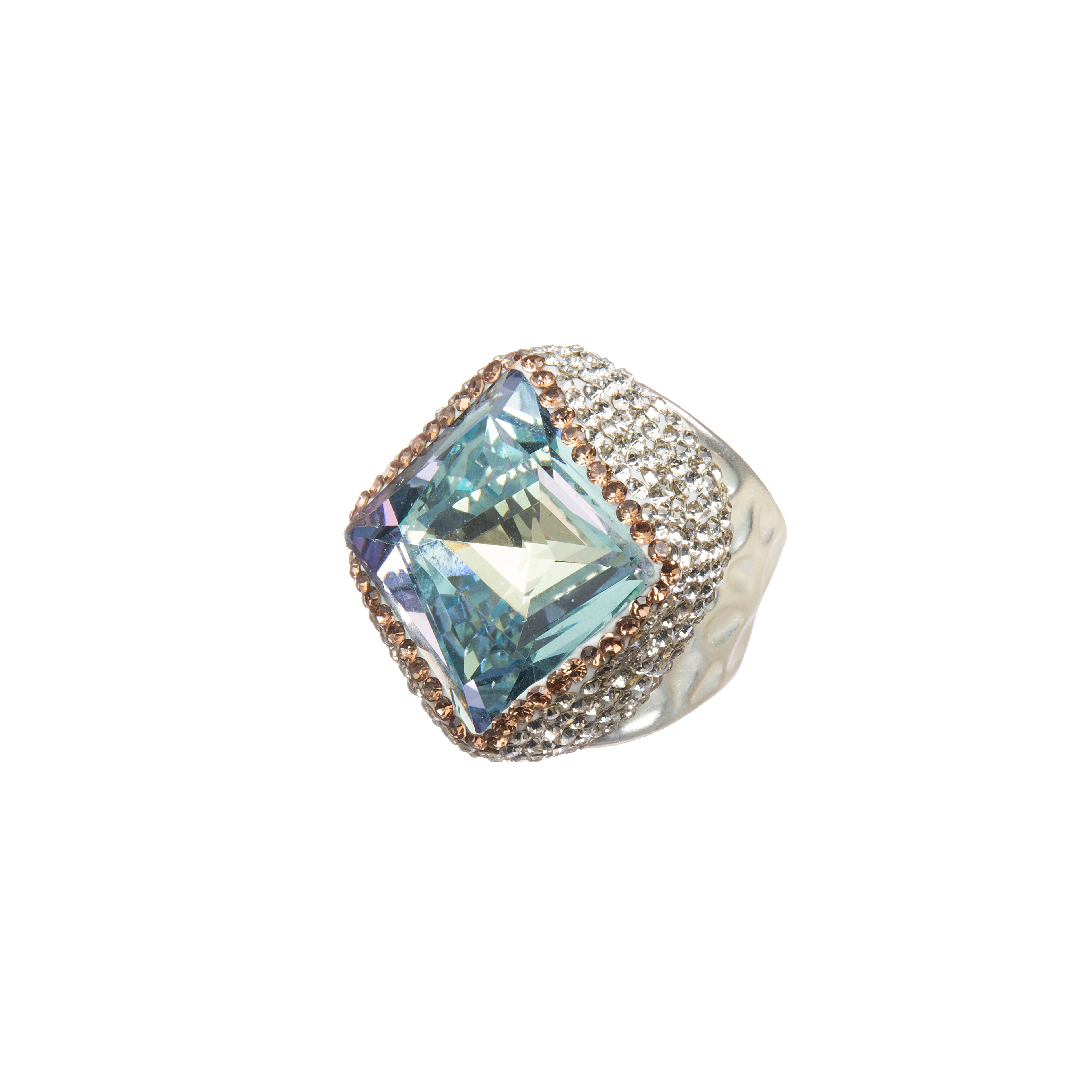 Rhombus Crystal Alloy Ring R2816