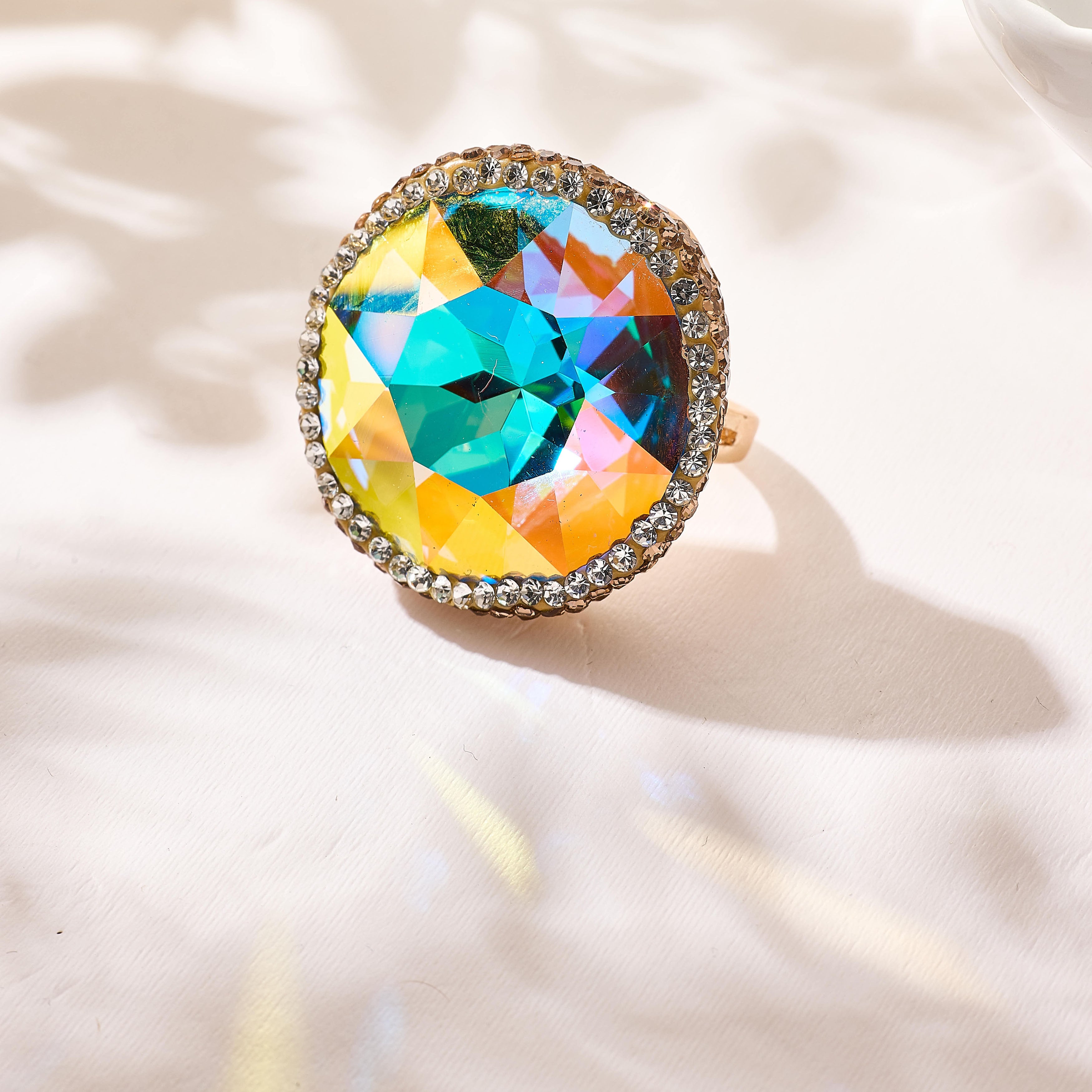 Crystal Pavé Cocktail Ring R2909