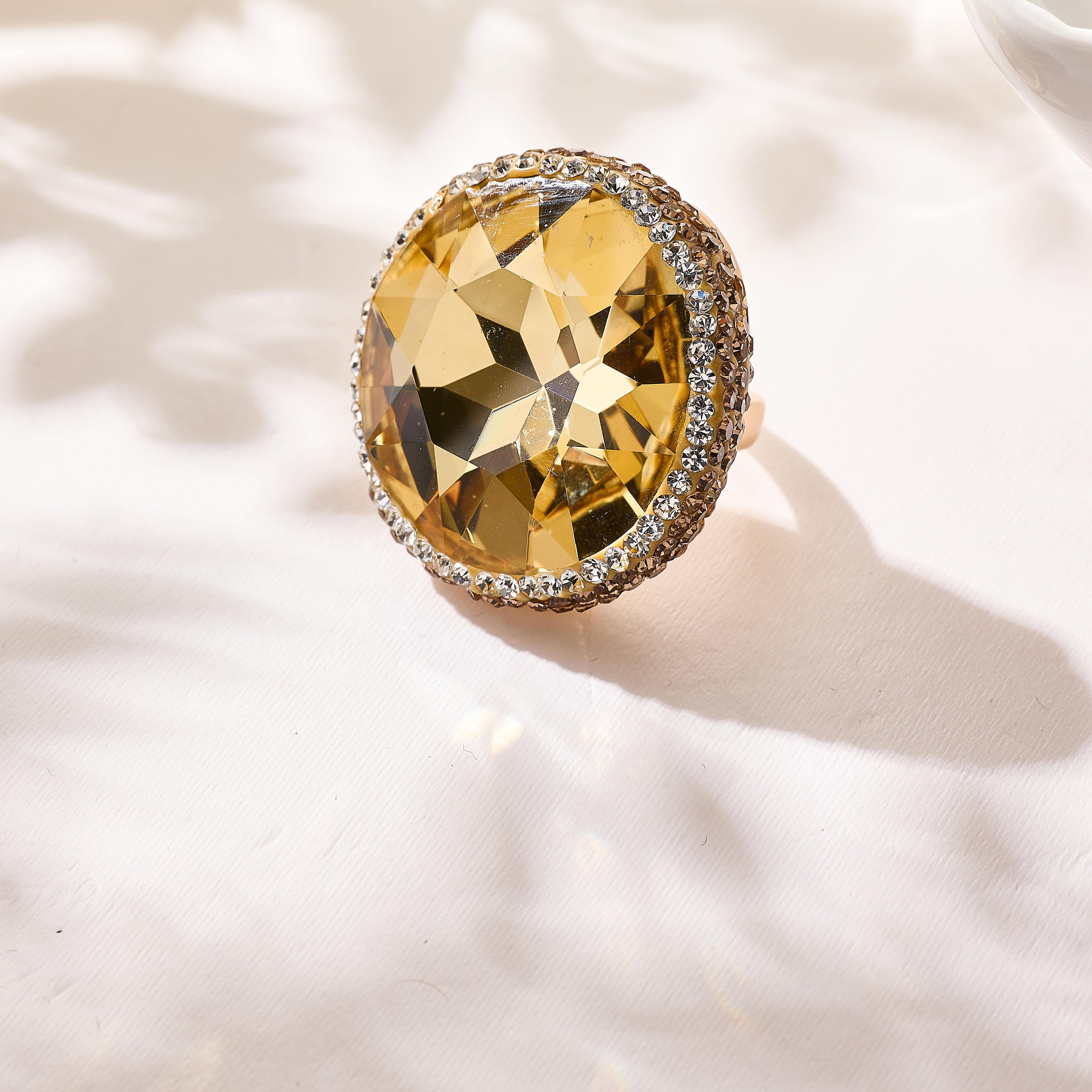 Crystal Pavé Cocktail Ring R2909