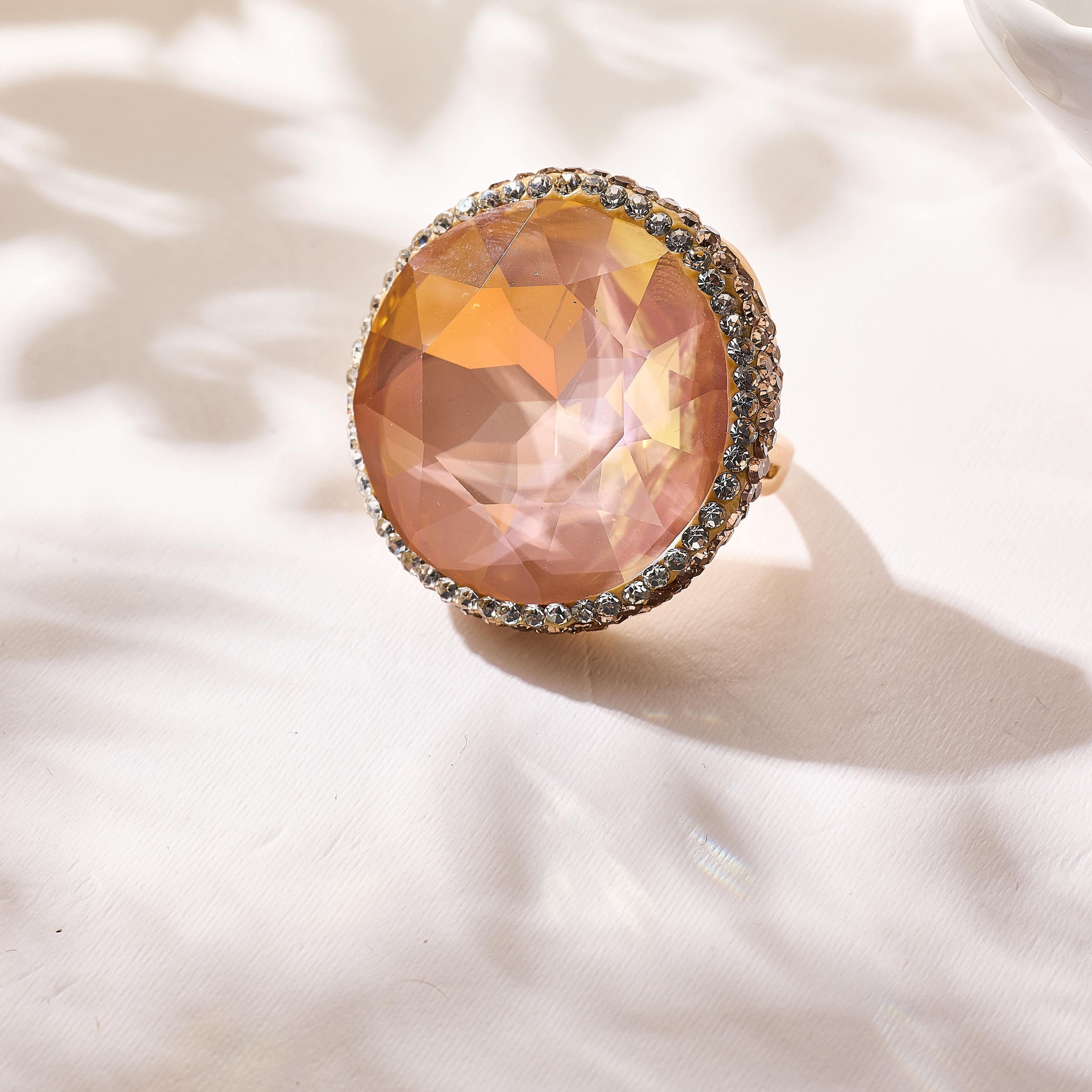 Crystal Pavé Cocktail Ring R2909