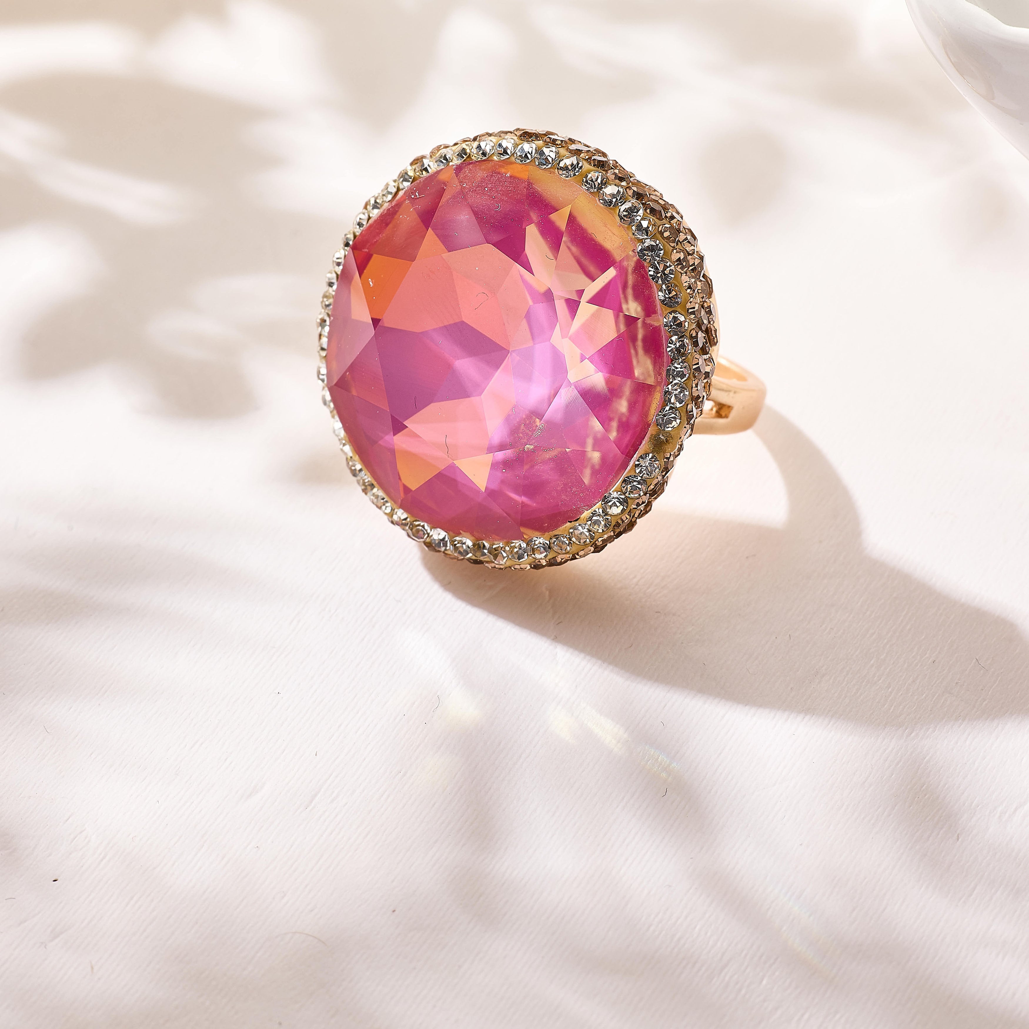 Crystal Pavé Cocktail Ring R2909