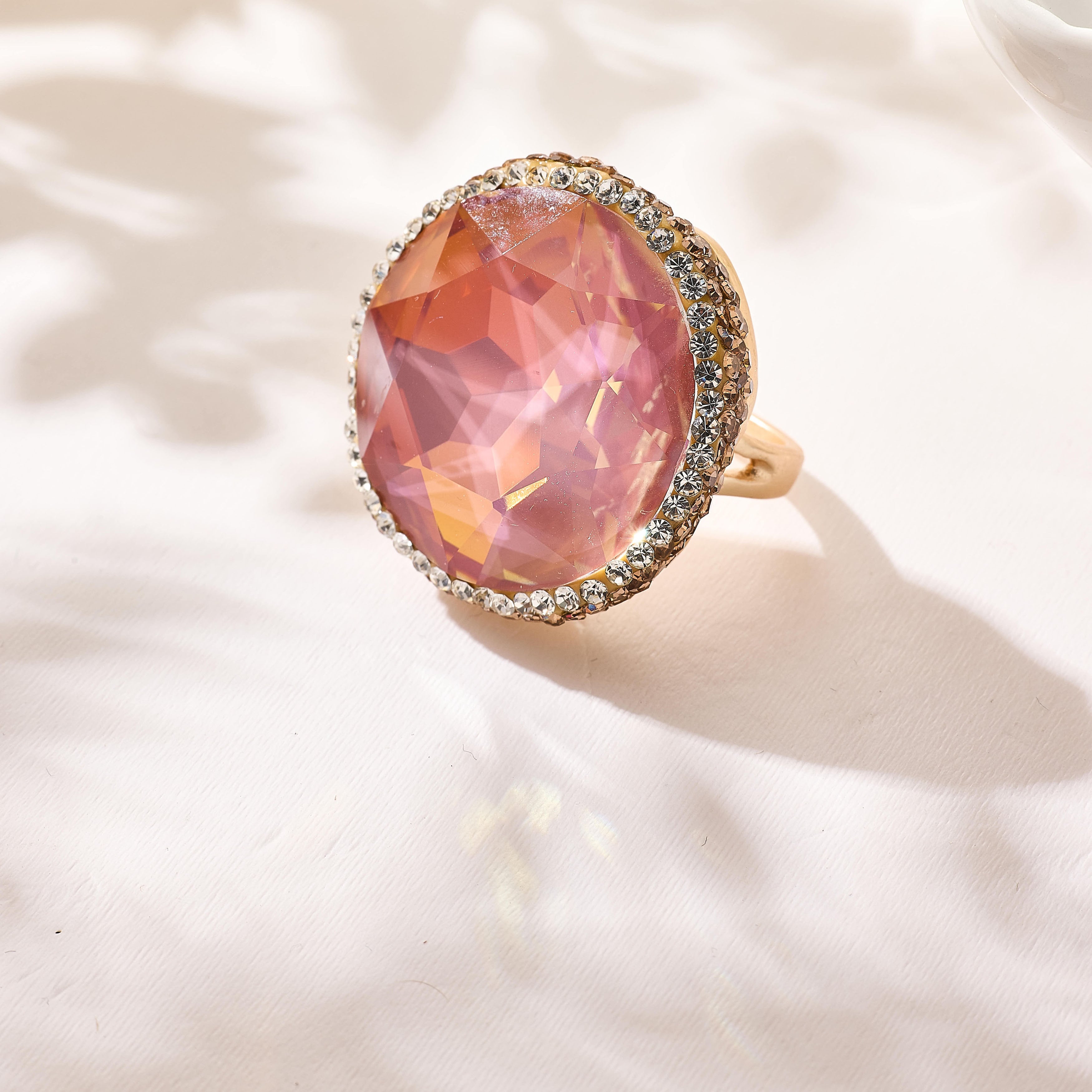Crystal Pavé Cocktail Ring R2909
