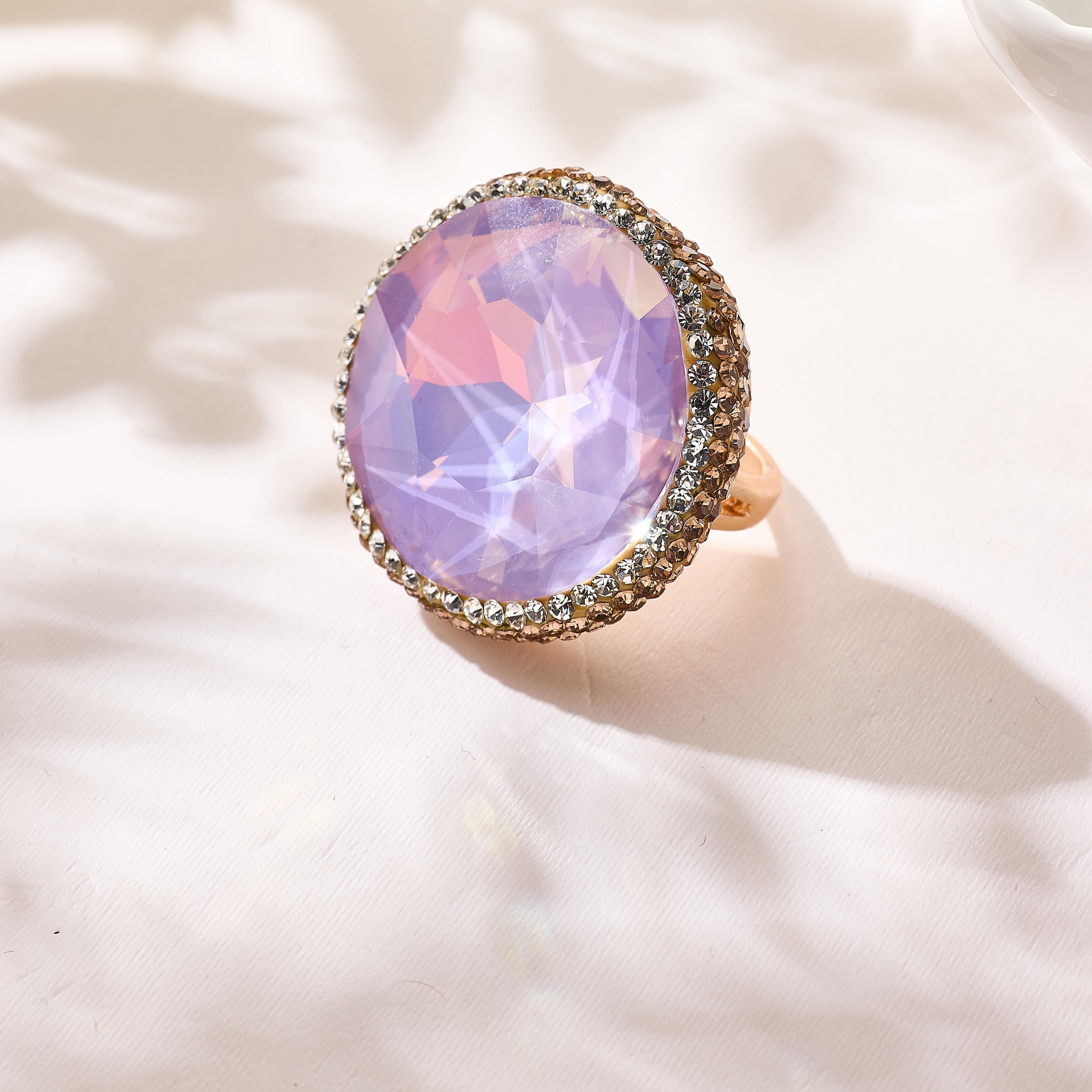 Crystal Pavé Cocktail Ring R2909