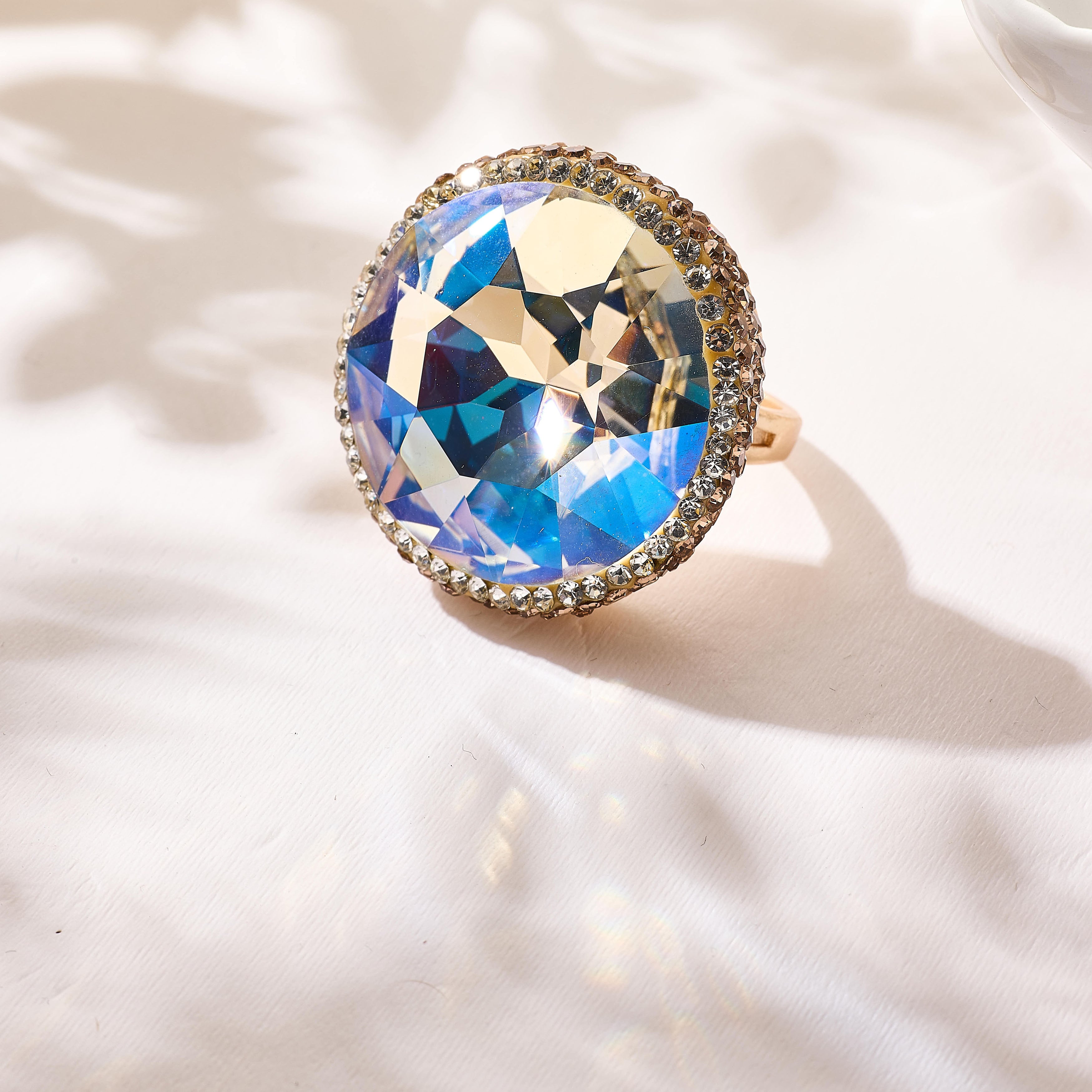 Crystal Pavé Cocktail Ring R2909