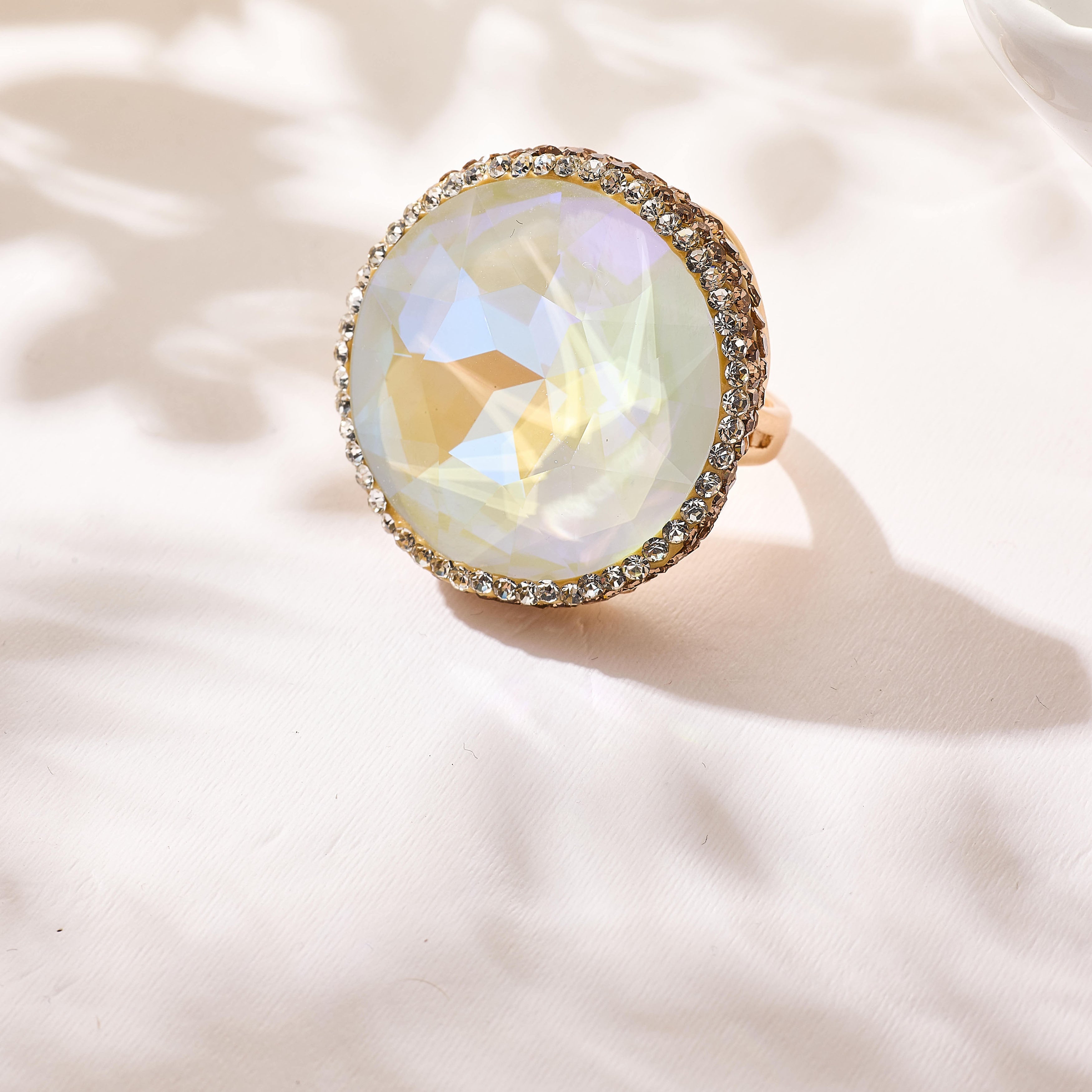 Crystal Pavé Cocktail Ring R2909