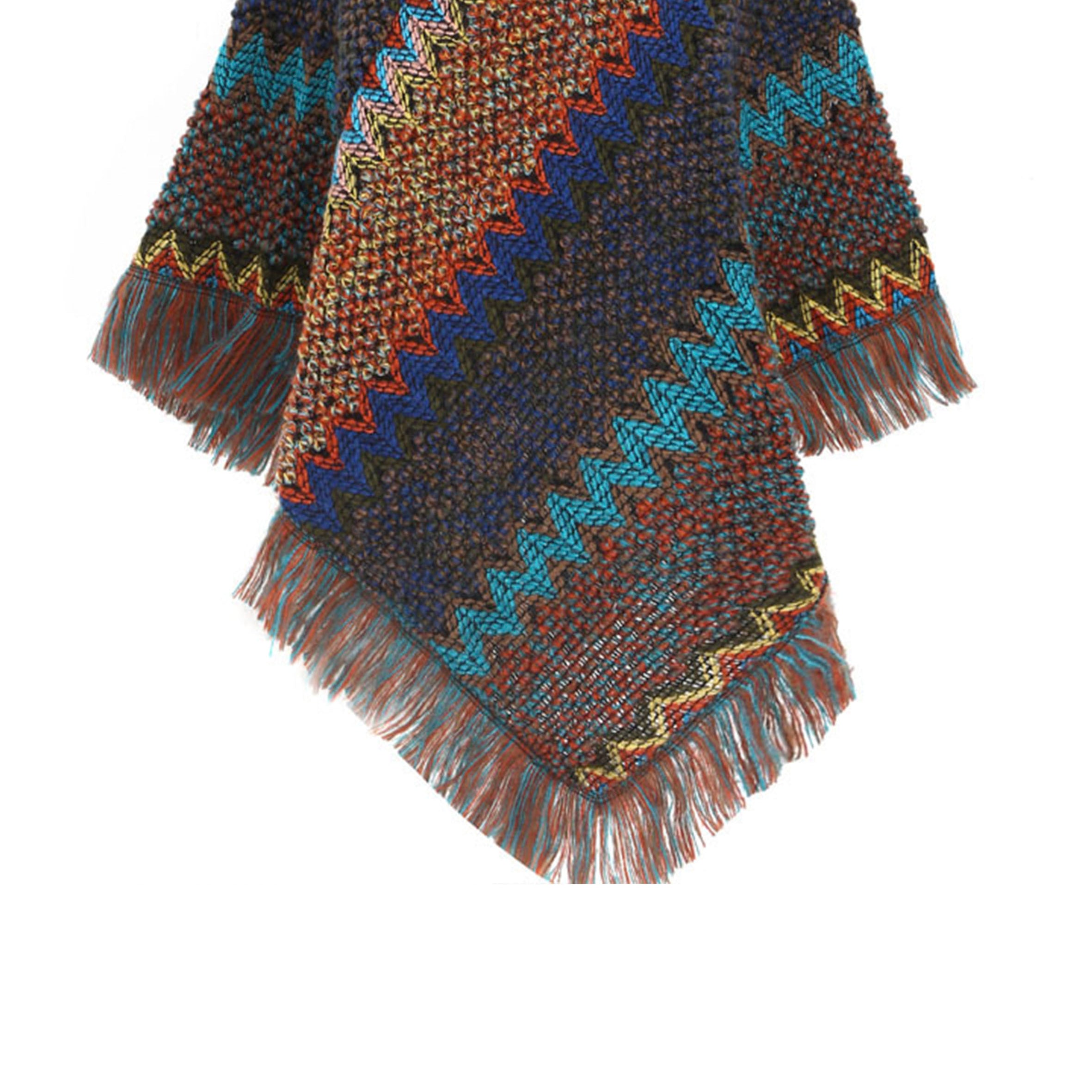 Knitted Tassel Shawl S0097