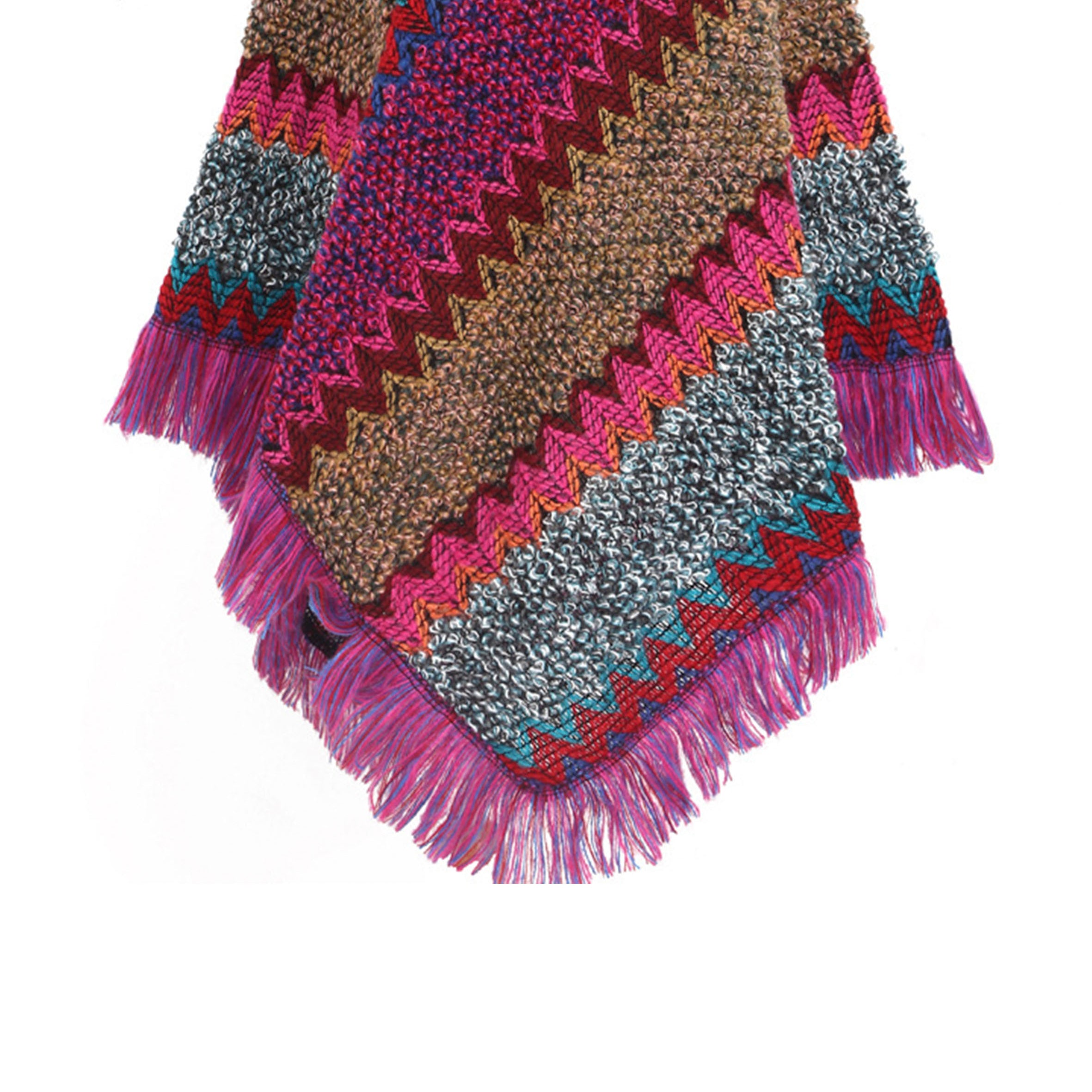 Knitted Tassel Shawl S0097