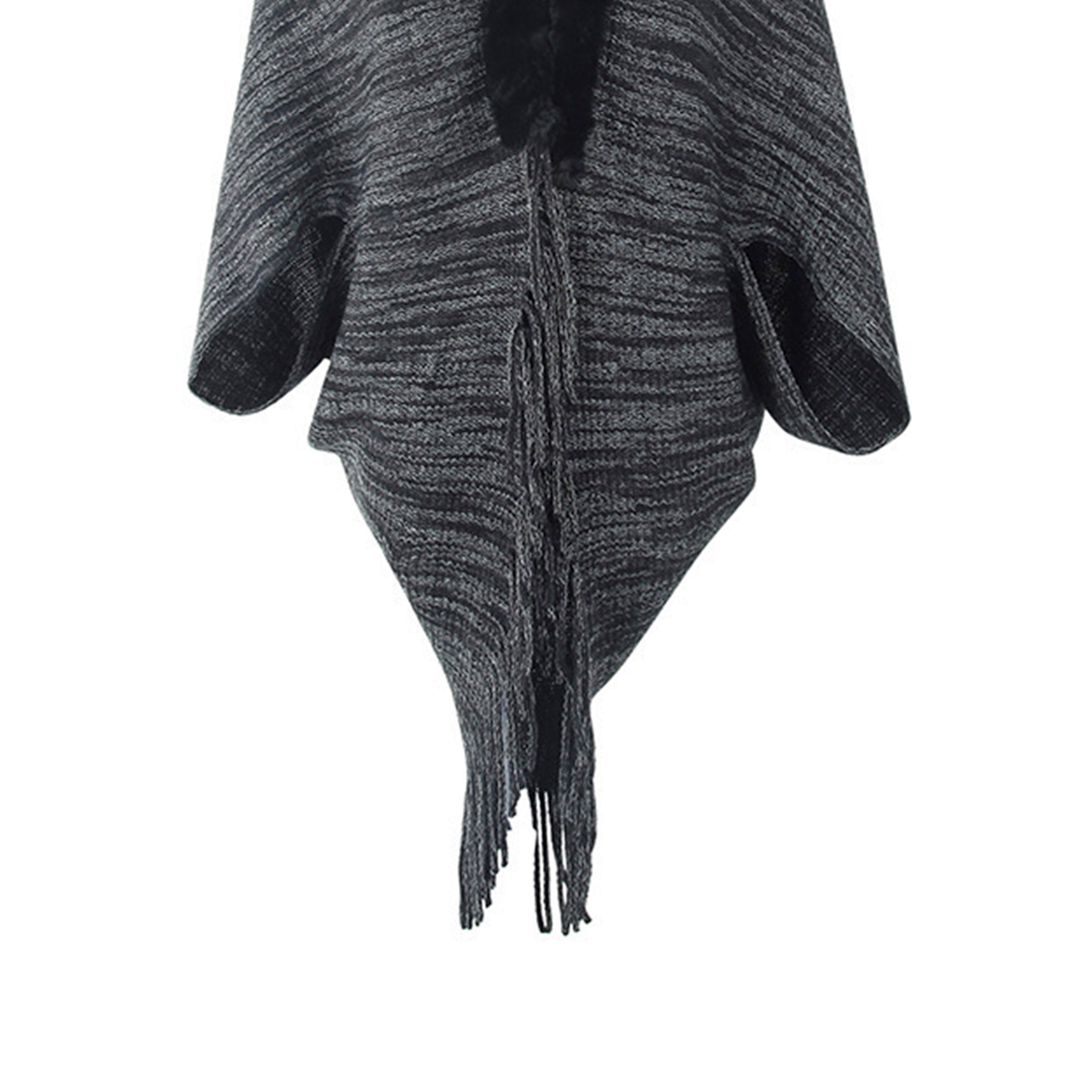 Fur Collar Tassel Shawl S0182