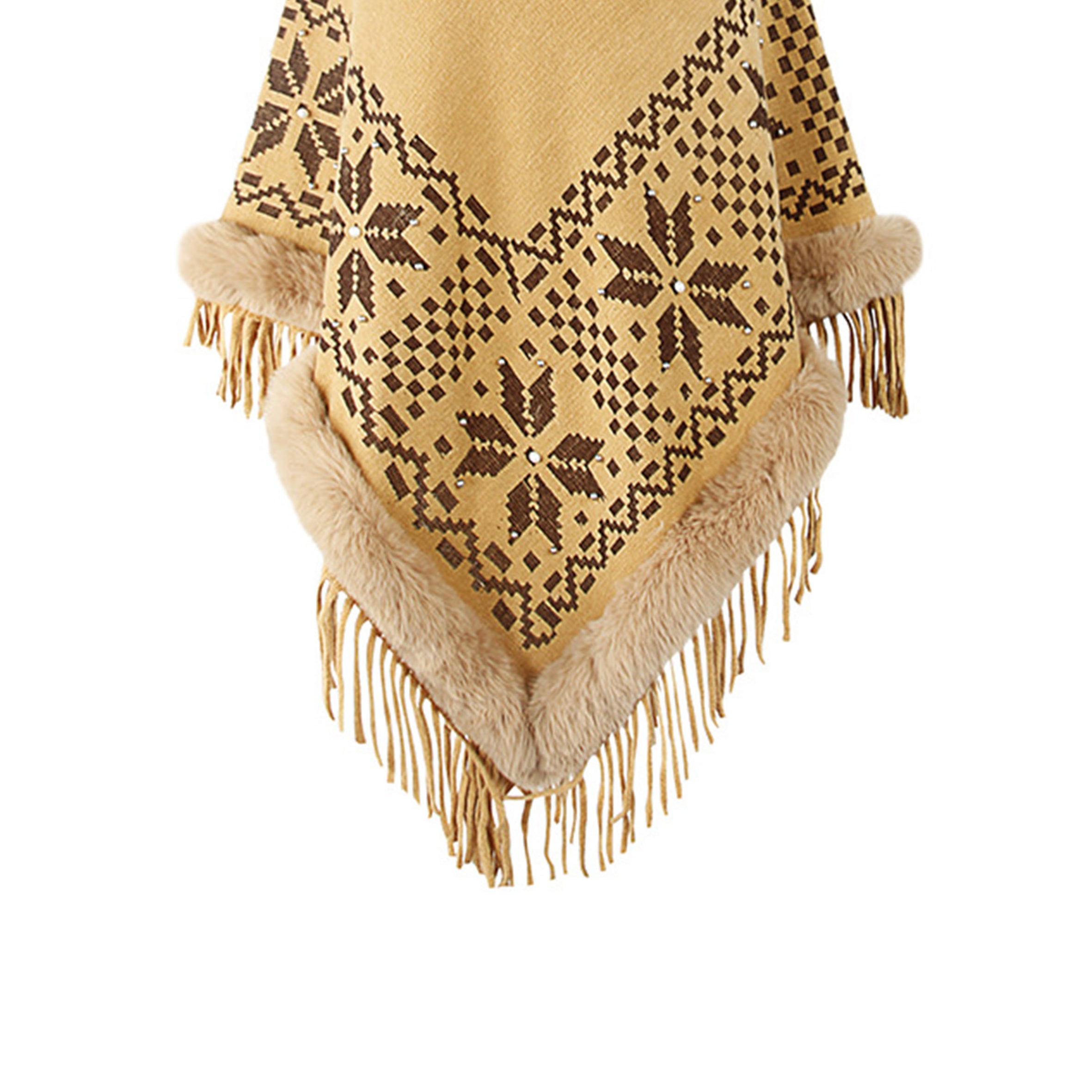 Collar Pullover Tassel Cape S0211