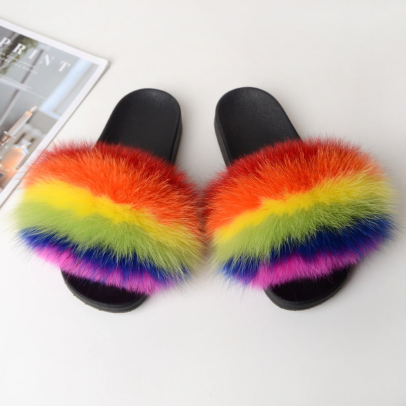 Faux Fur Plush Slippers SH0012