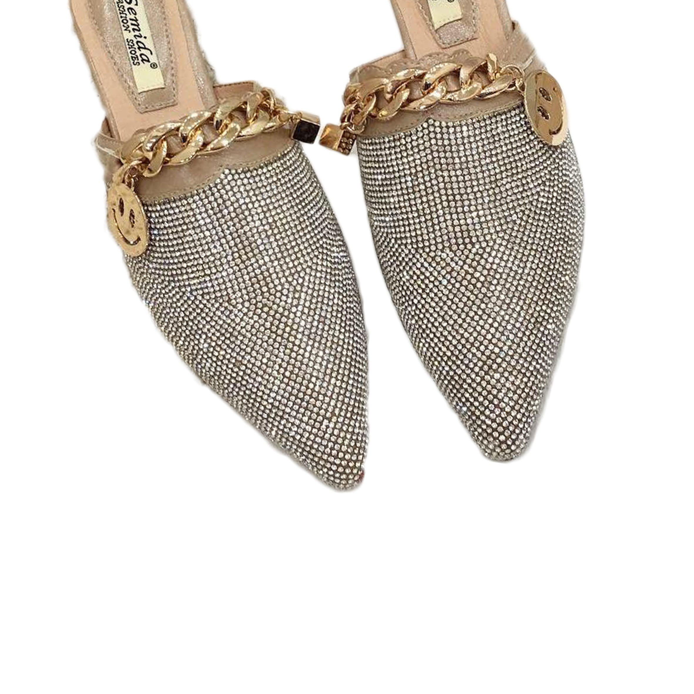 Rhinestone Chain Sandals Slippers SH0029