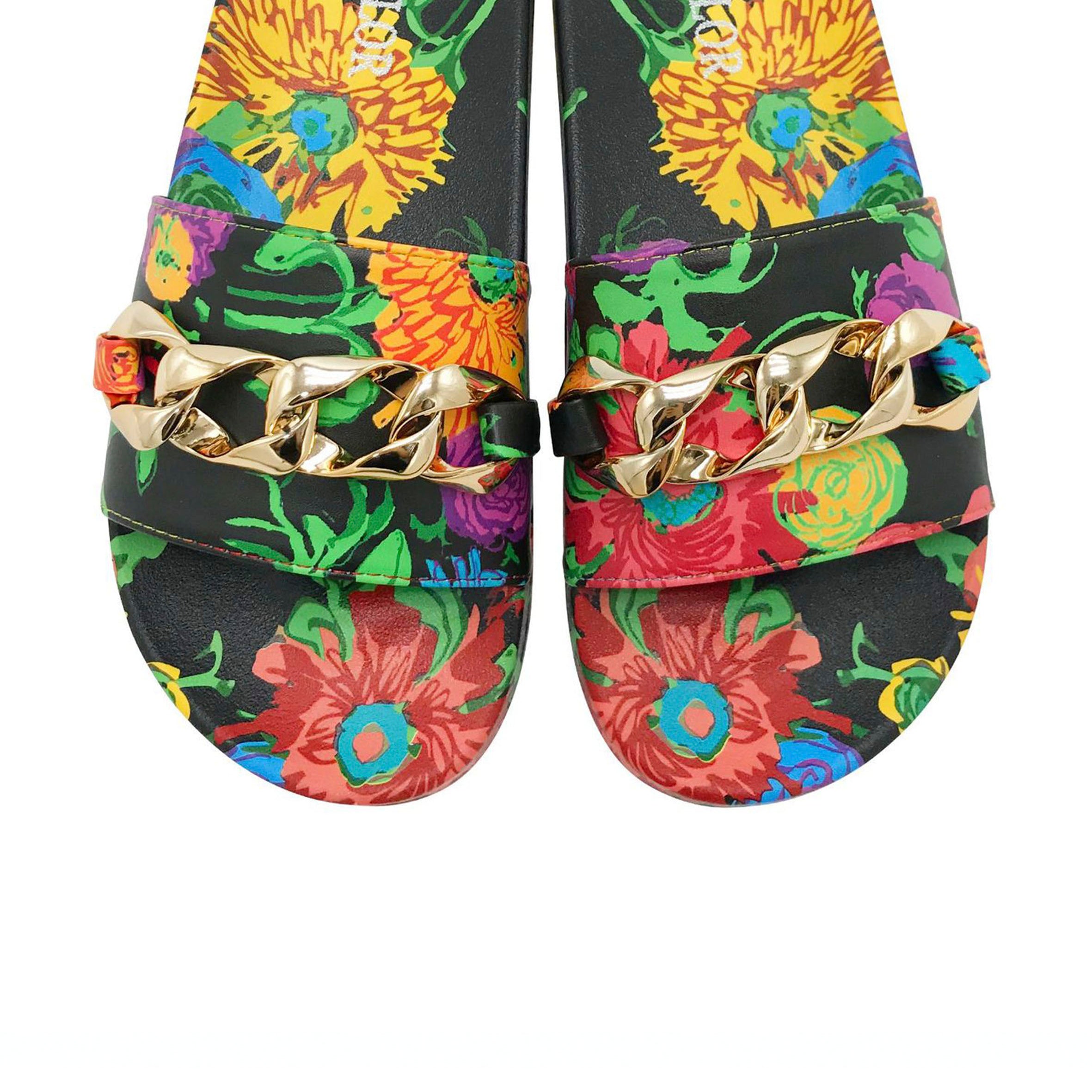 Floral Printed Sandal SH0056-BK