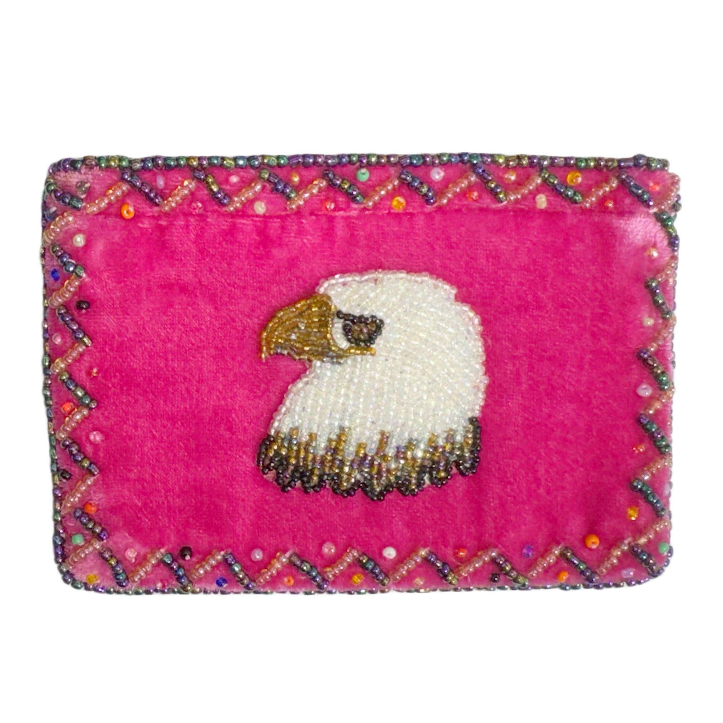 Eagle Rectangular Velvet Coin Purse V0701