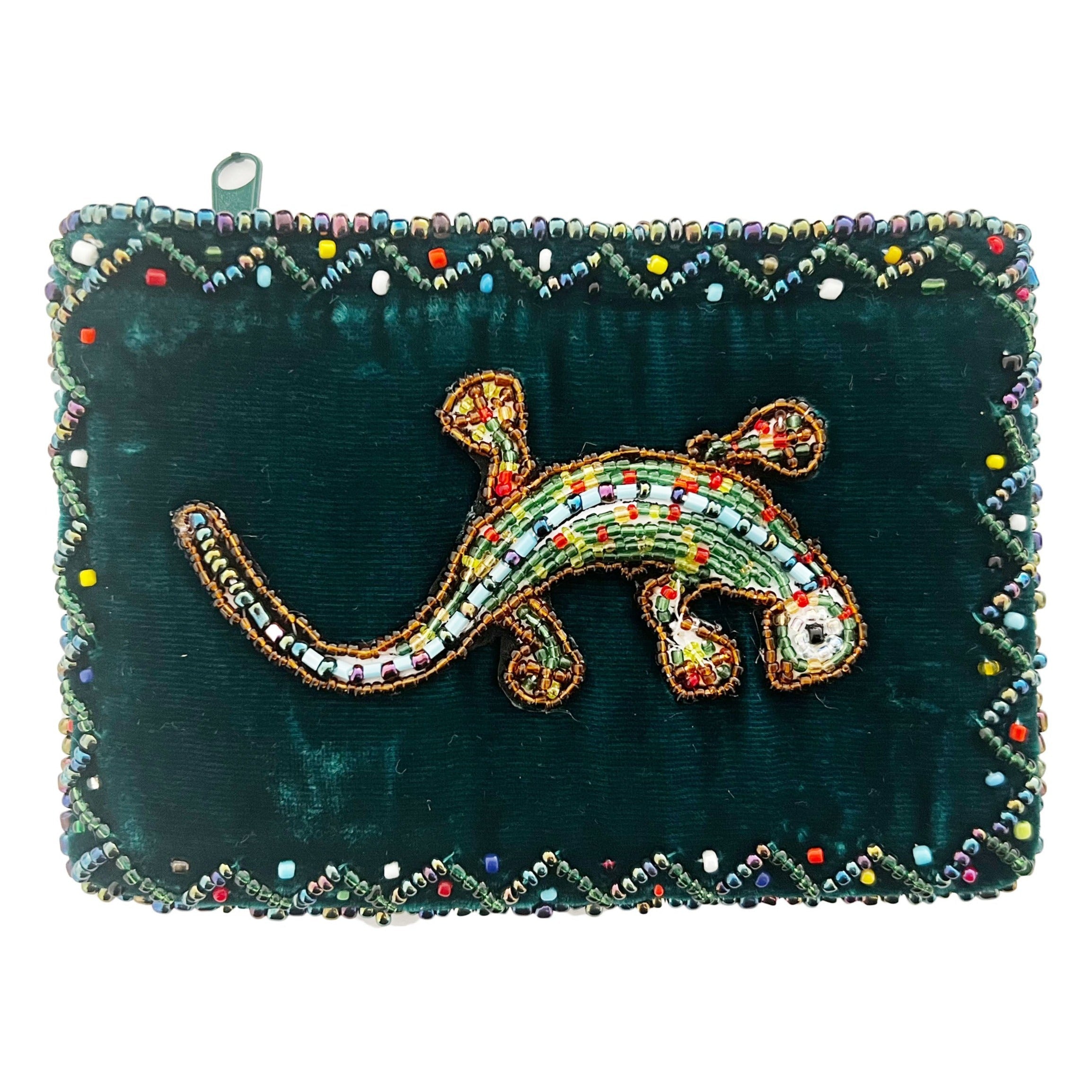 Lizard Rectangle Velvet Coin Purse V0701