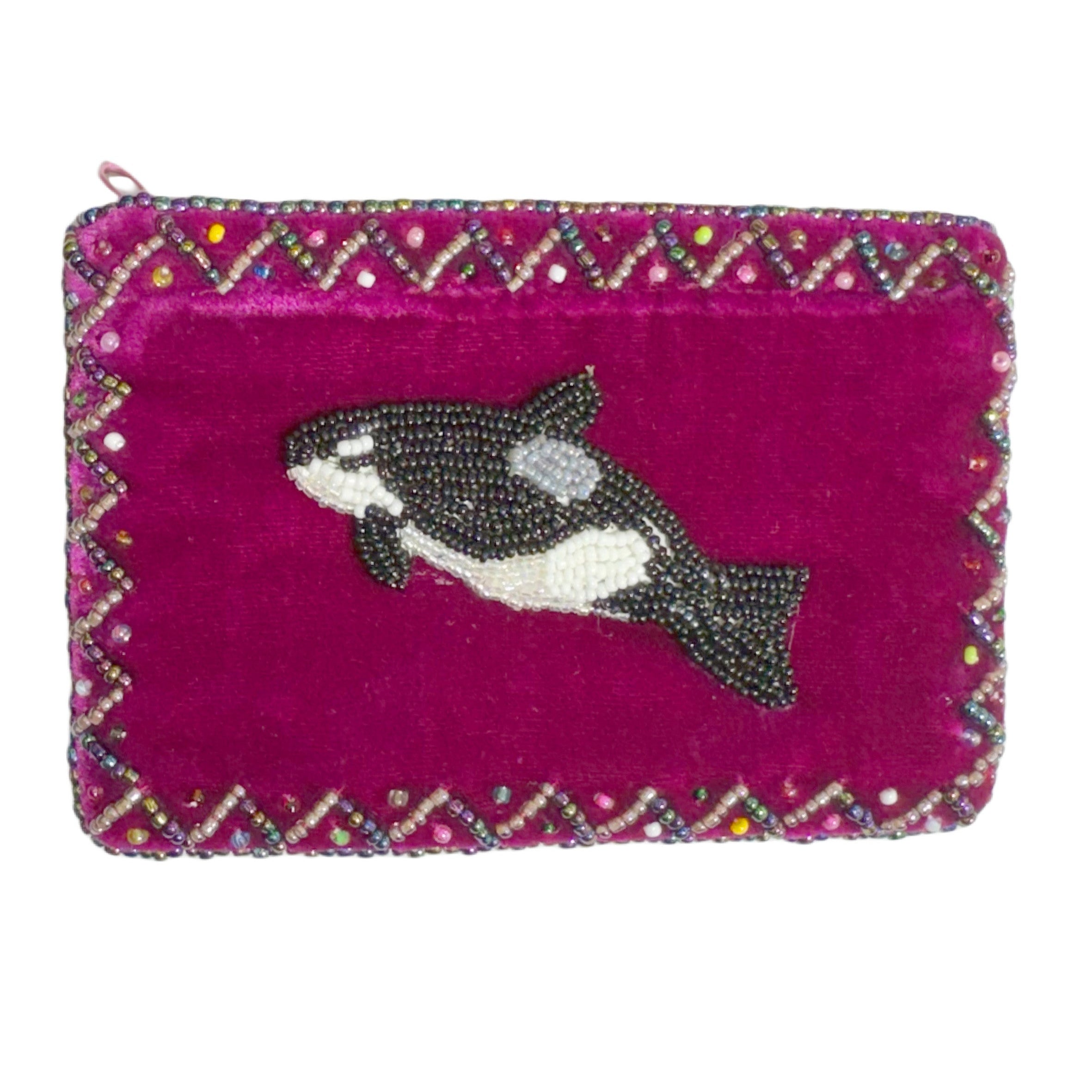 Orca Rectangle Velvet Coin Purse V0701