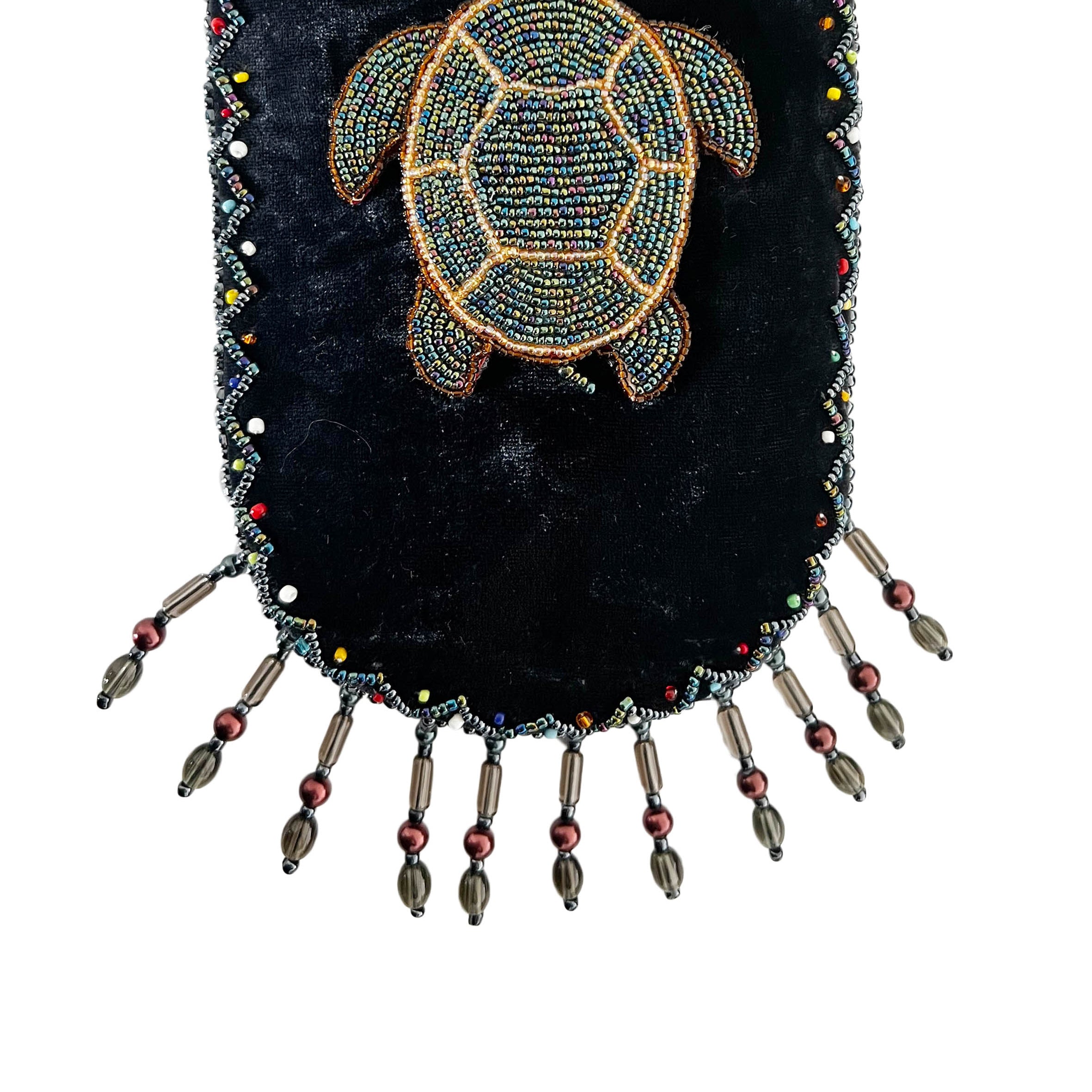 Bolso bandolera de terciopelo con estampado de tortugas marinas VXL0609-SeaTurtle