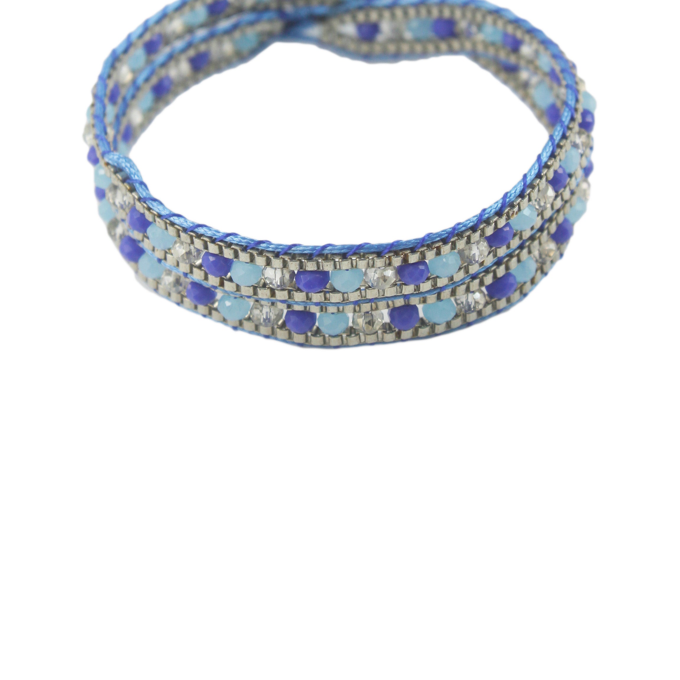 Gemstone Beaded Wrap Round Bracelet B1584