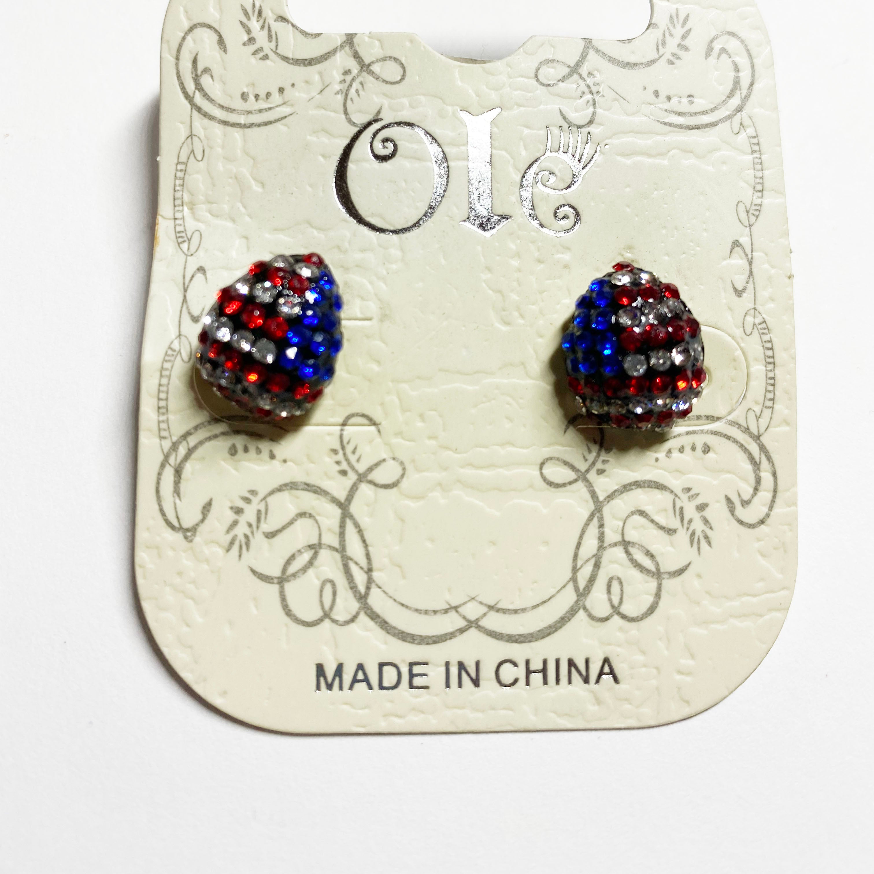 Crystal Accent American Style Stud Earrings E1542