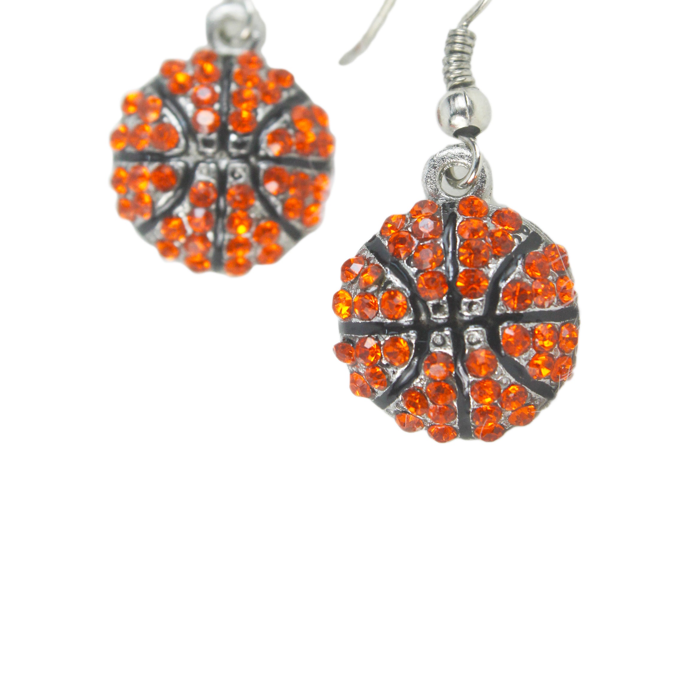 Preciosos pendientes colgantes de cristal de los Beatles de color naranja E1964