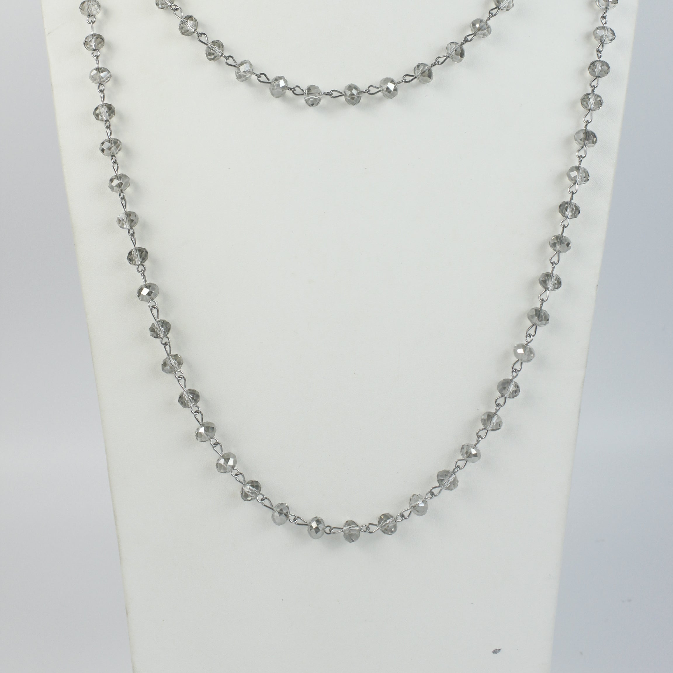 Crystal Beads Chain Necklace N1163-11-BZ