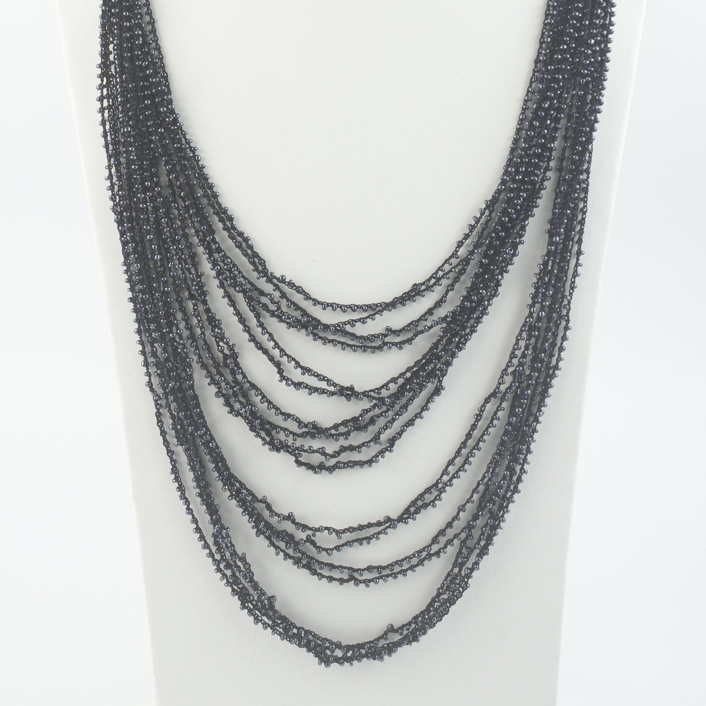 Collares de cuentas de cristal largas de varias capas N3052