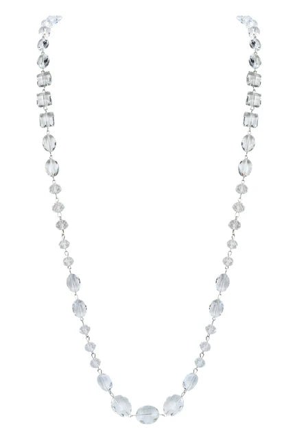 Classic Chandalier Crystal Long Necklaces N1130-Clear