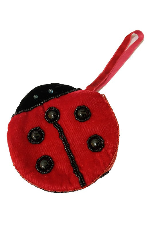 Lady Bug Velvet Coin Purse V0708