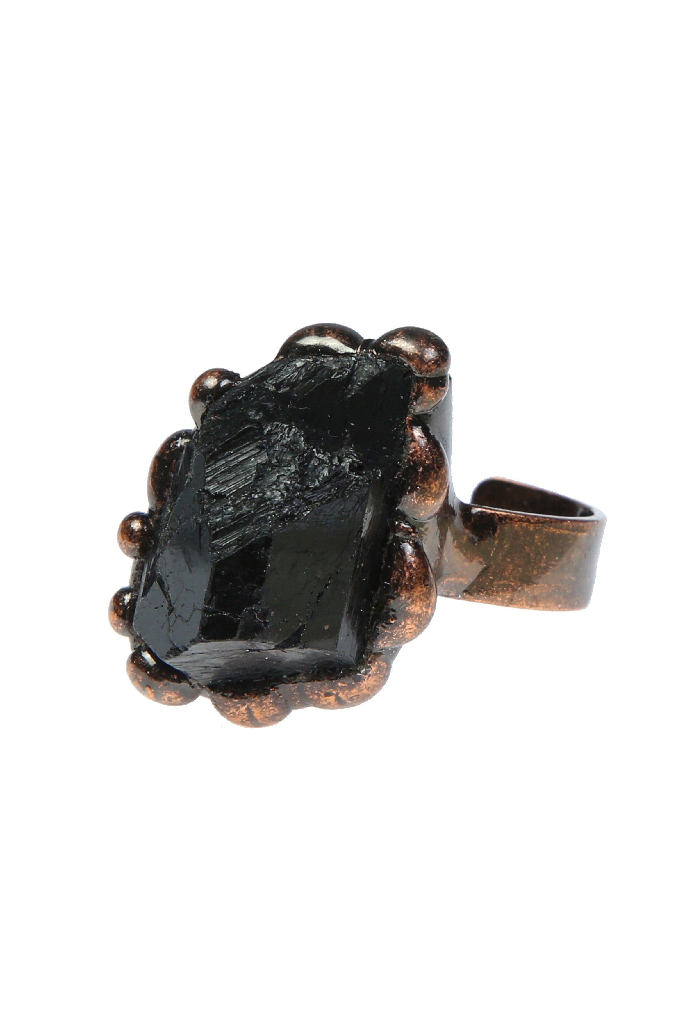 Black Tourmaline Alloy Rings R2011