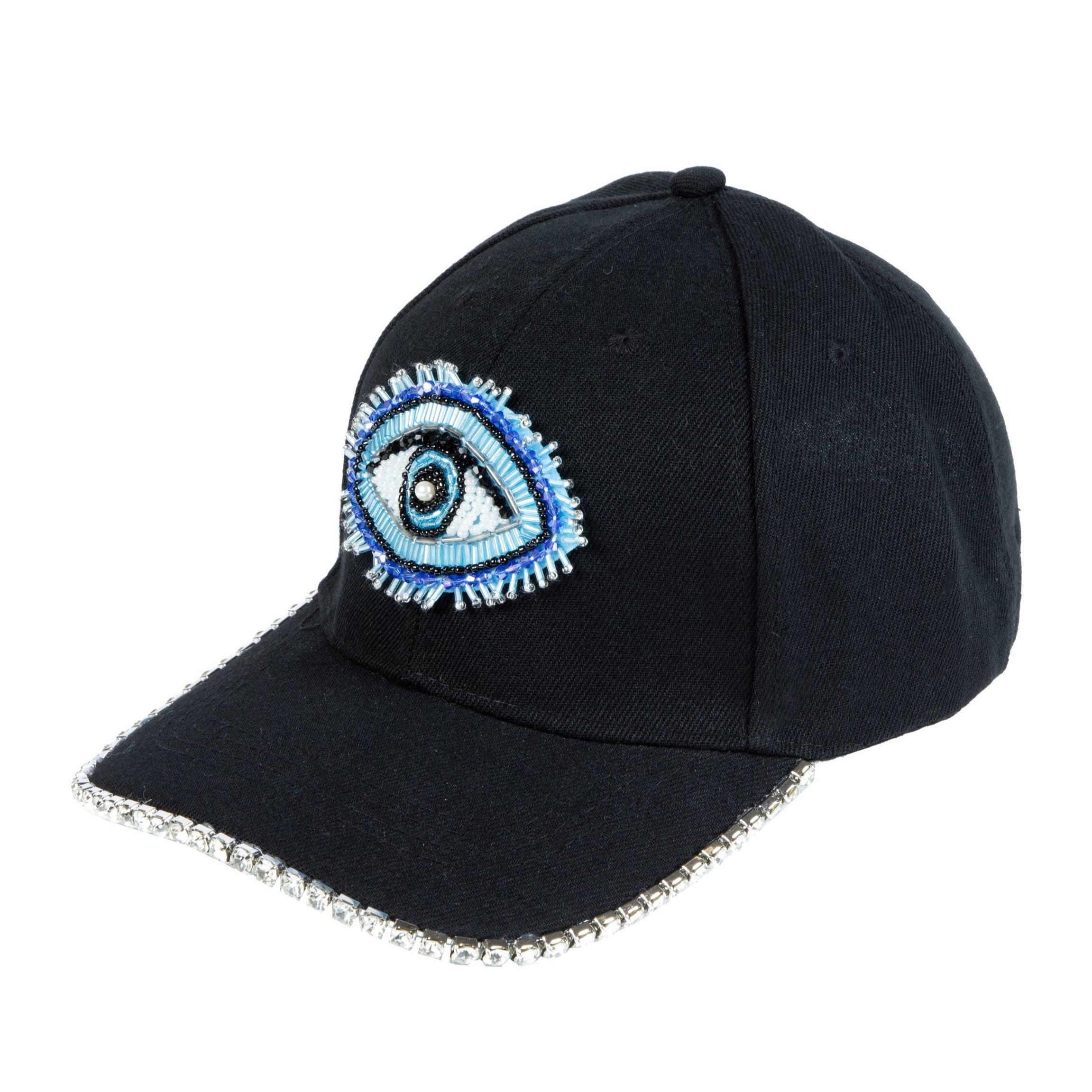 Evil Eye Seed Bead Rhinestone Cap C0758 – Ole