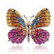 Broche de mariposa con diamantes de imitación PA3403