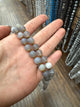 Grey Agate Stone Beaded Necklace N3180