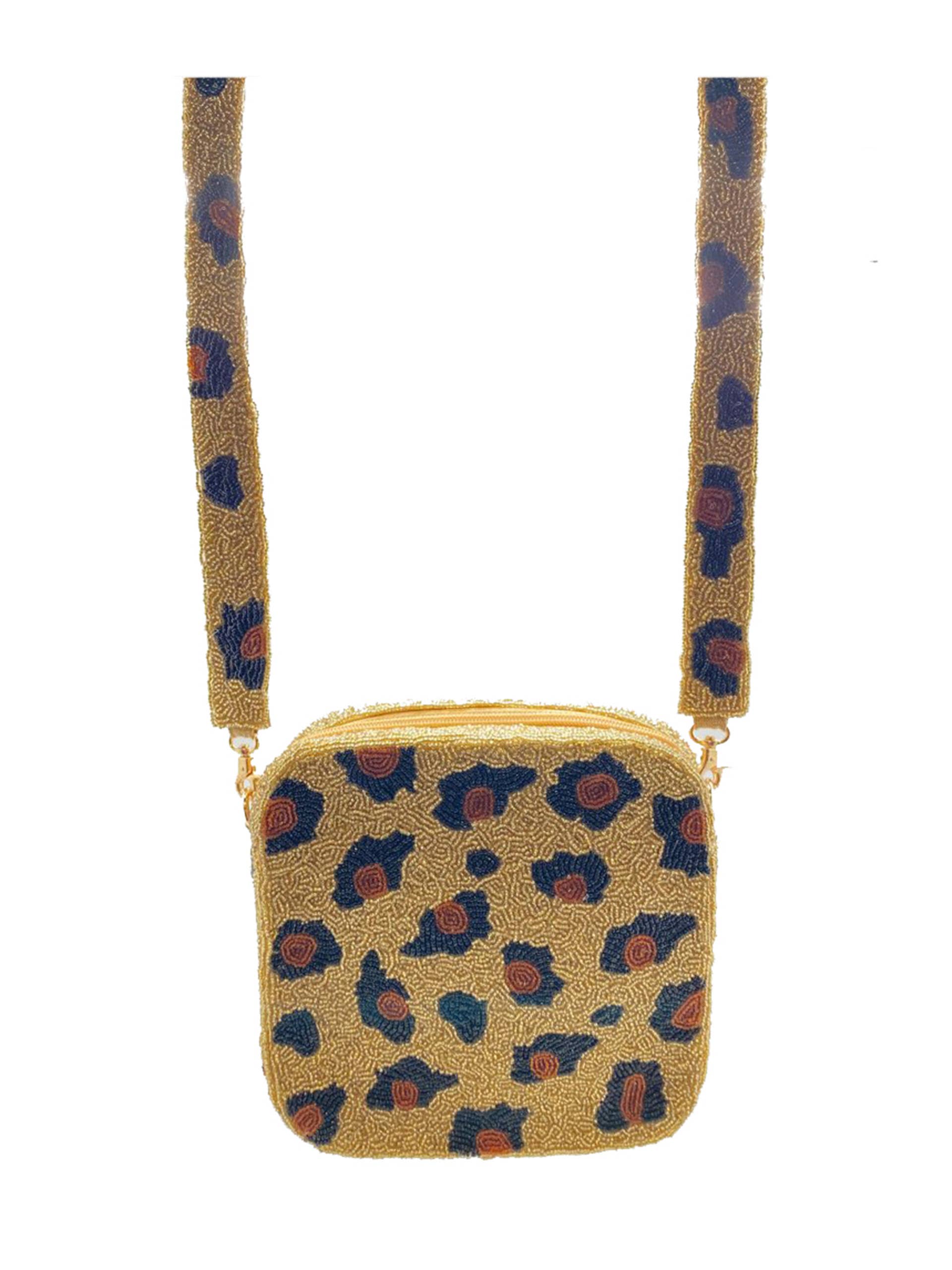 Handmade Leopard Print Bead selling Bag