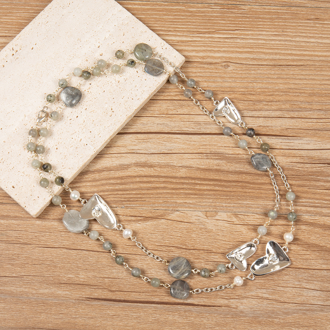 Grey Labradorite Necklace N5549