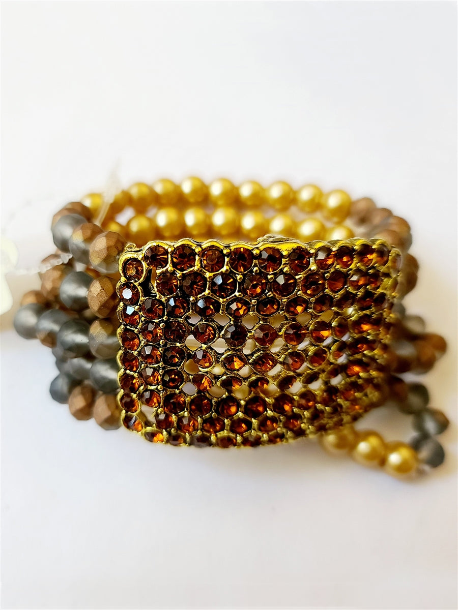 Rhinestone Crystal Beaded Bracelet B1319