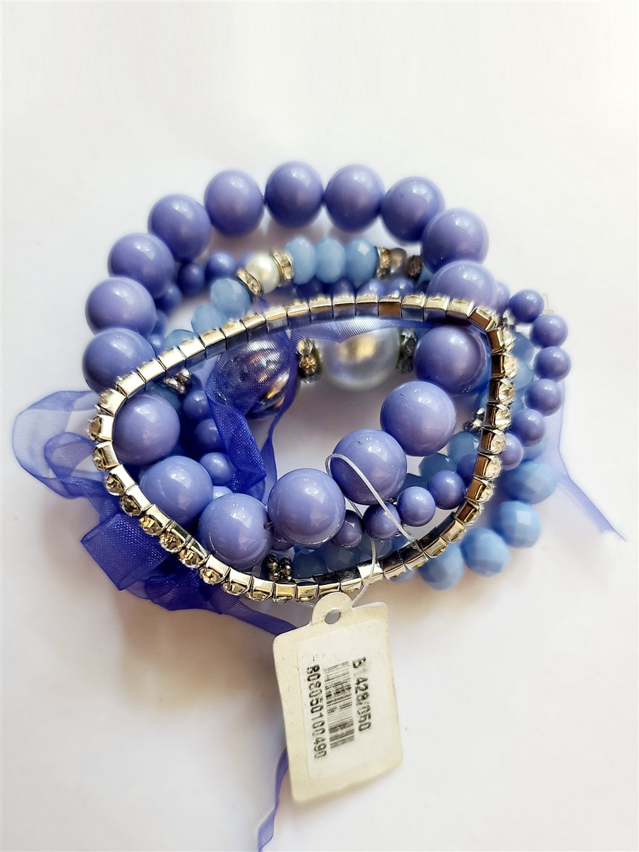 Juego de pulseras de cuentas de porcelana B1428