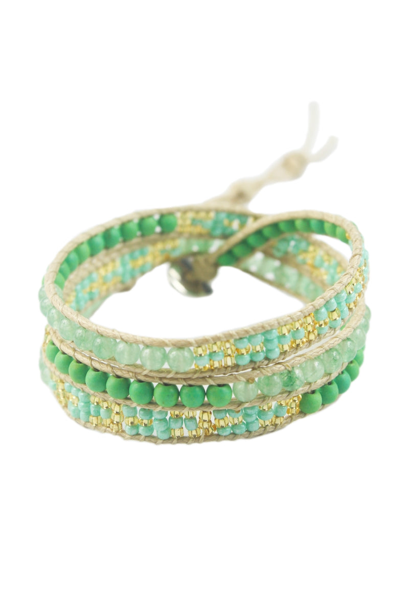 Pulsera redonda con cuentas de semillas B1547