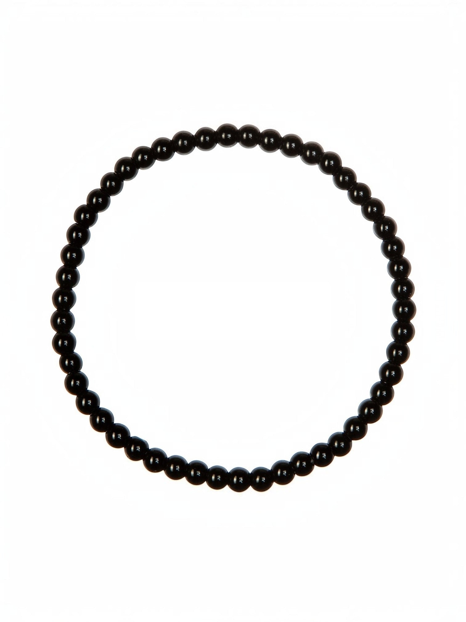 Black Onyx Stone Stretch Bracelet B1875-4MM