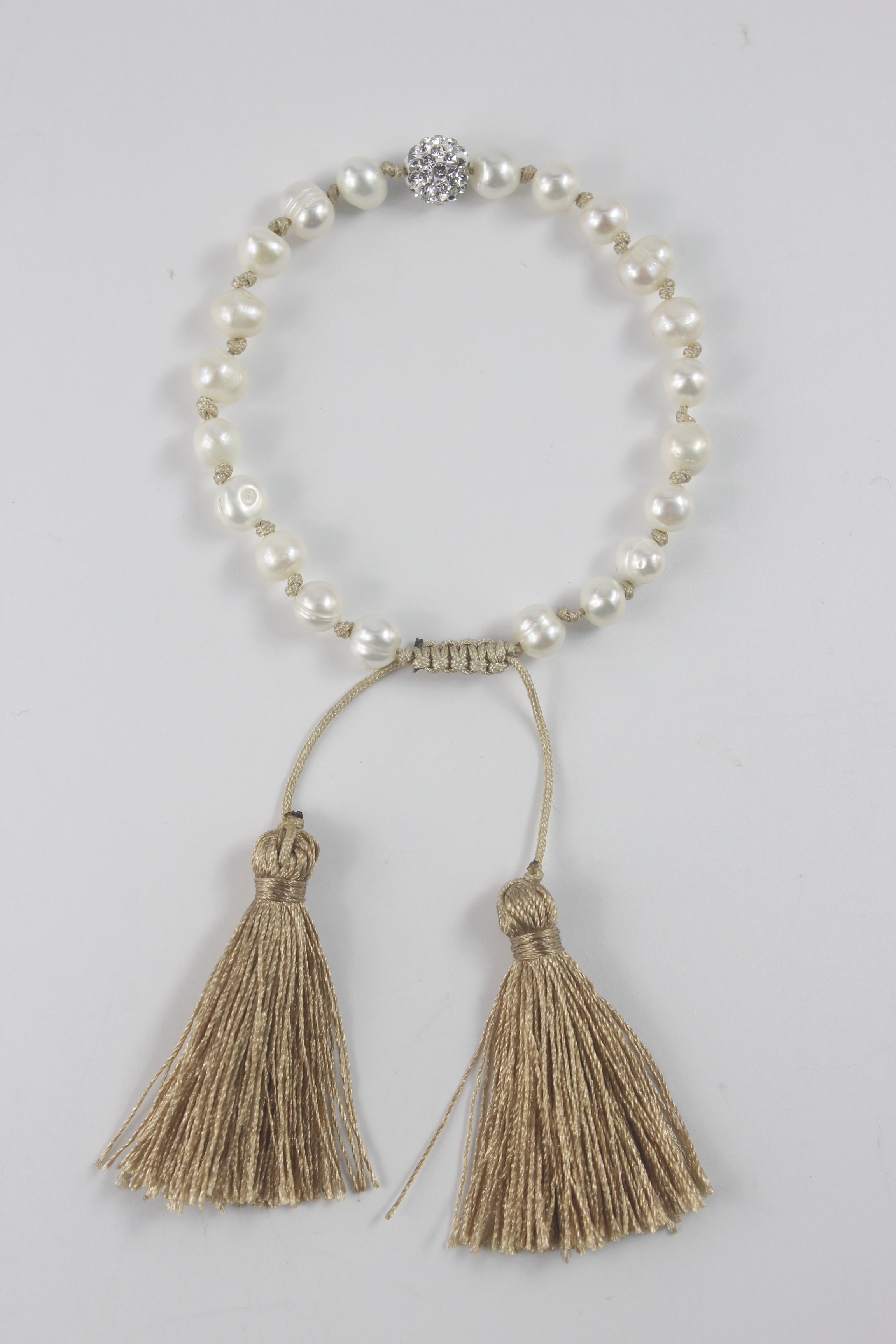 Pulsera de algodón perlado B1910