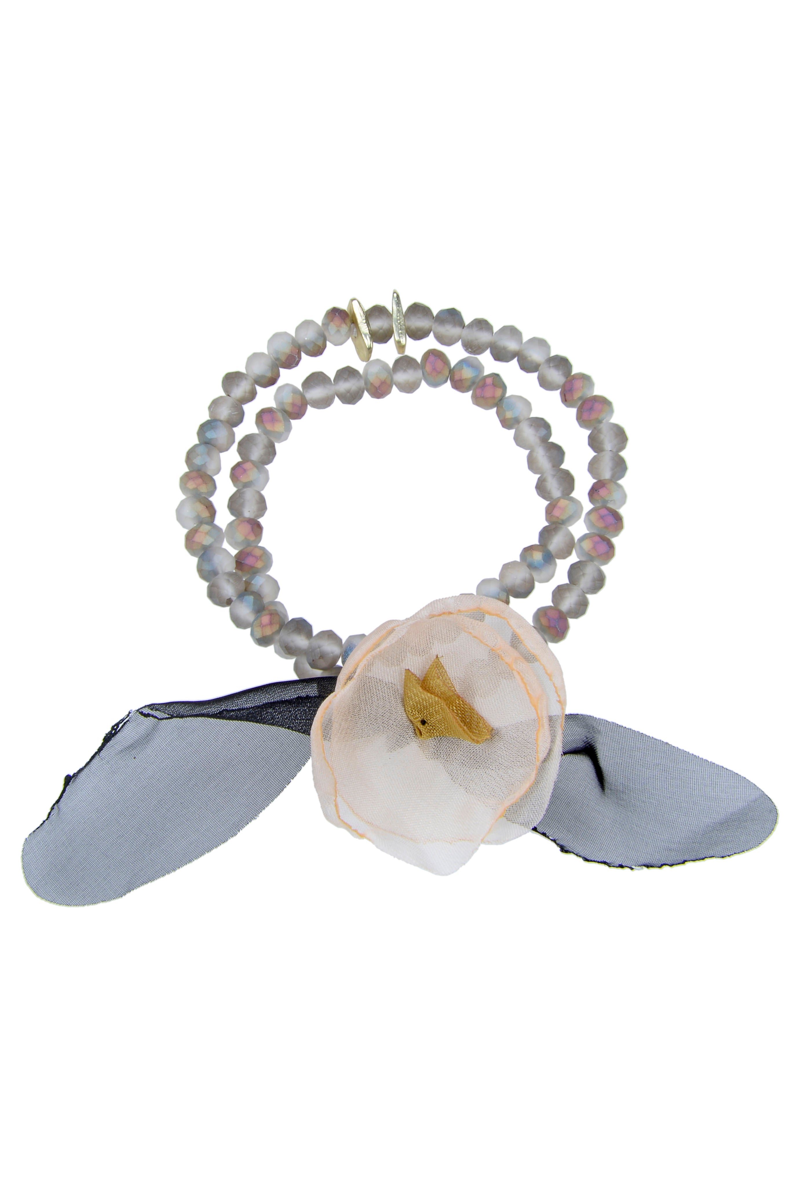 Conjunto de pulseras de cuentas de cristal con flores para mujer de moda B1964