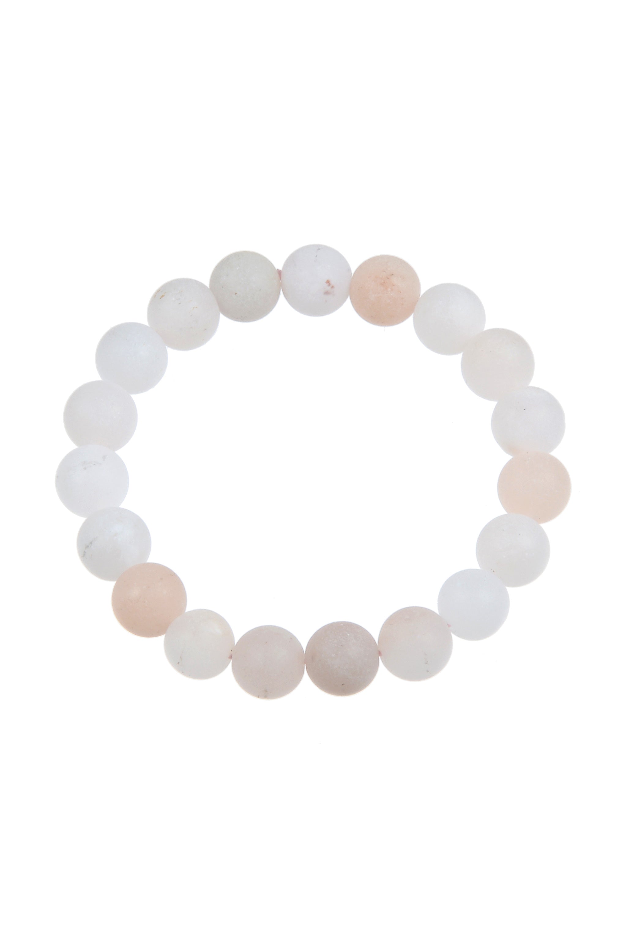 Pink Aventurine Matte Stretch Stone Bracelet B1968-10MM