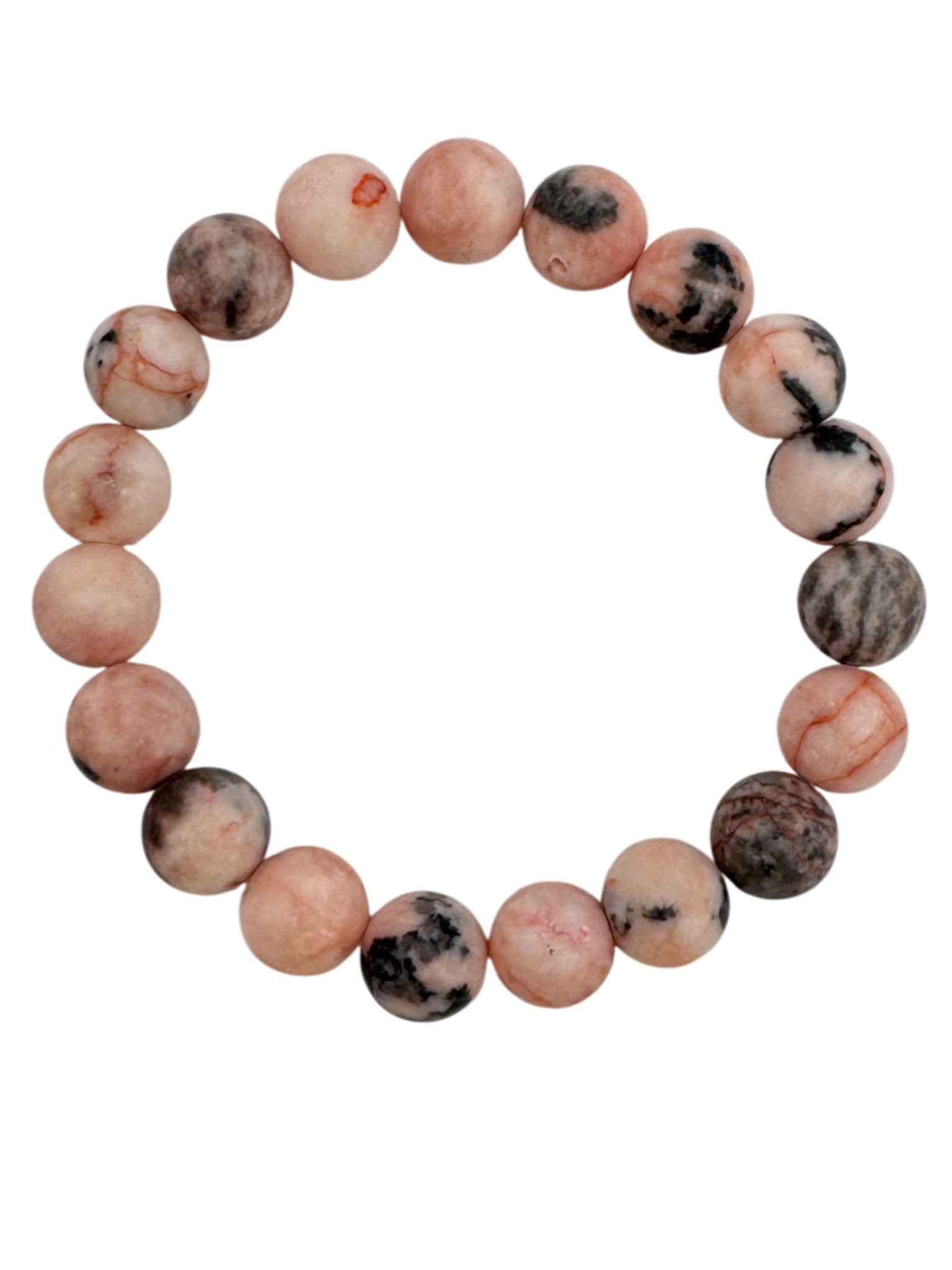 Colored Rhodonite Stone Stretch Bracelet B1979-10MM