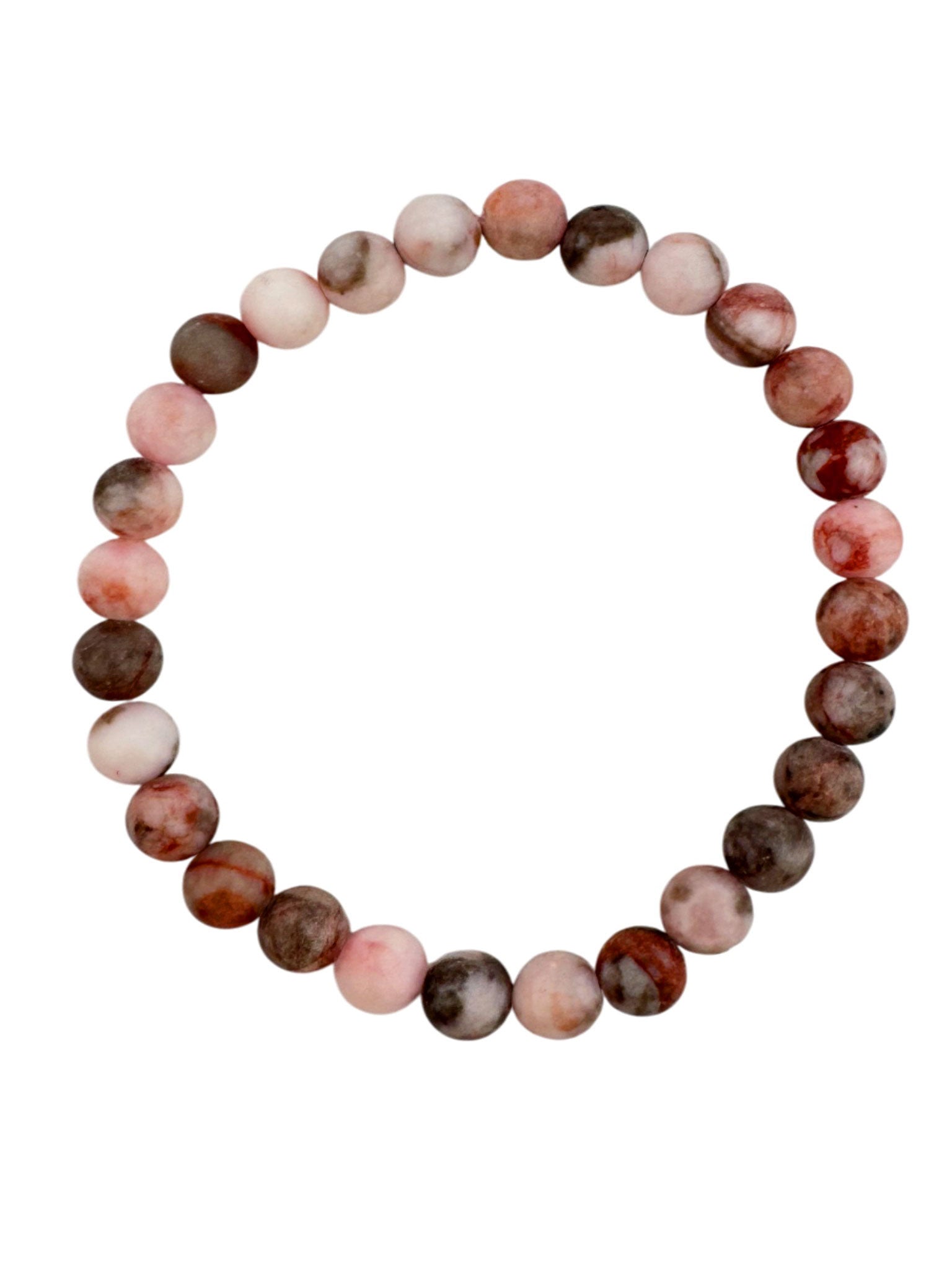 Colored Rhodonite Stone Stretch Bracelet B1979-6MM
