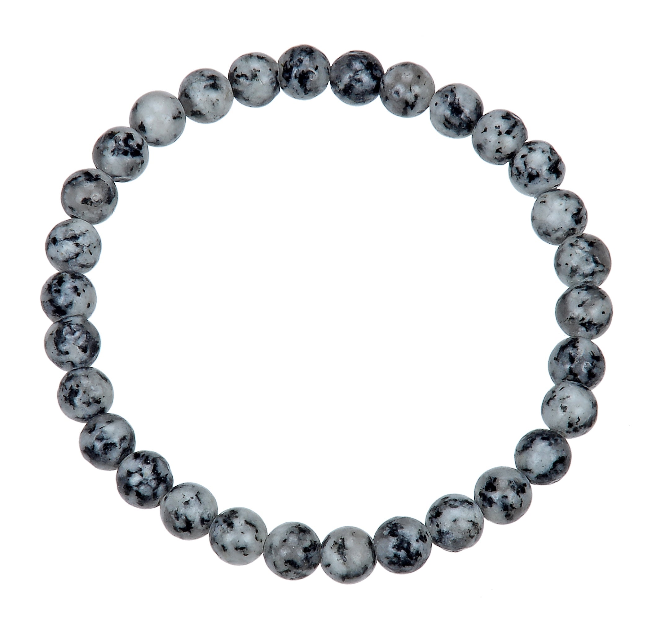 Black Sesame Jasper Stretch Bracelets B1989-6MM