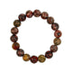 Red Leopard Skin Matte Stone Stretch Bracelet B2001-8MM