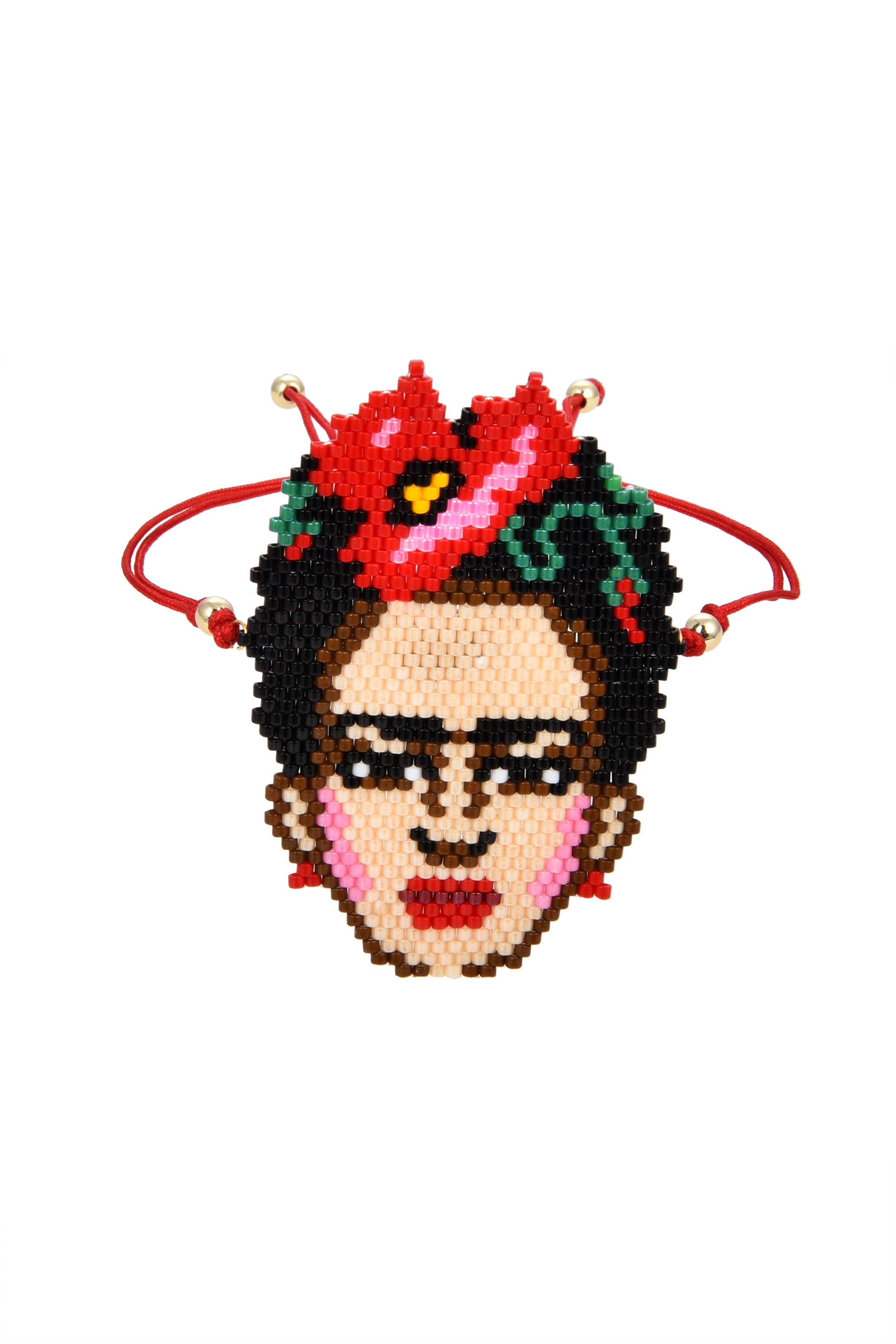 Pulsera trenzada con cuentas de semillas Frida B2030