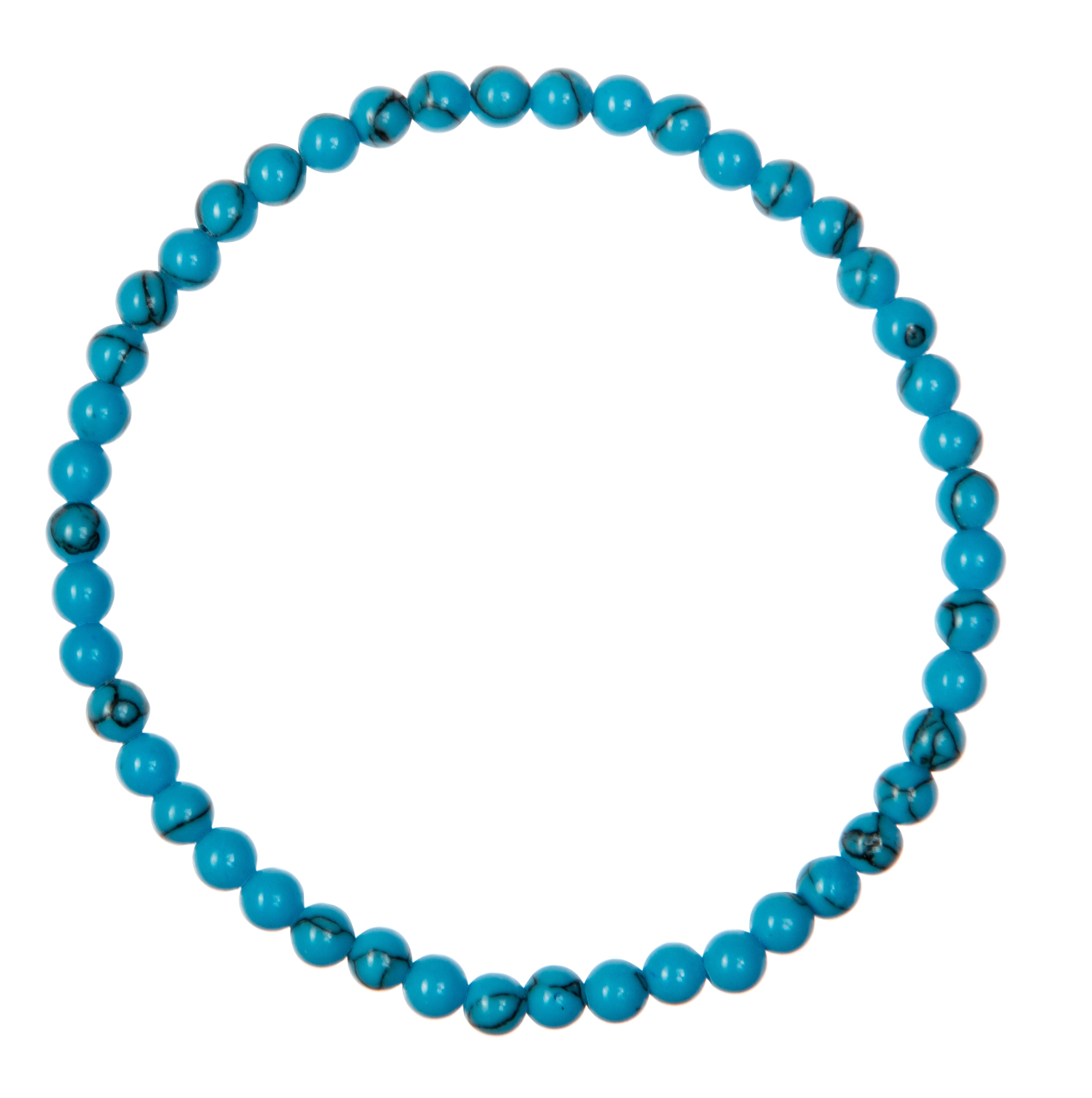 Turquoise Howlite Stretch Bracelet B2049-4MM