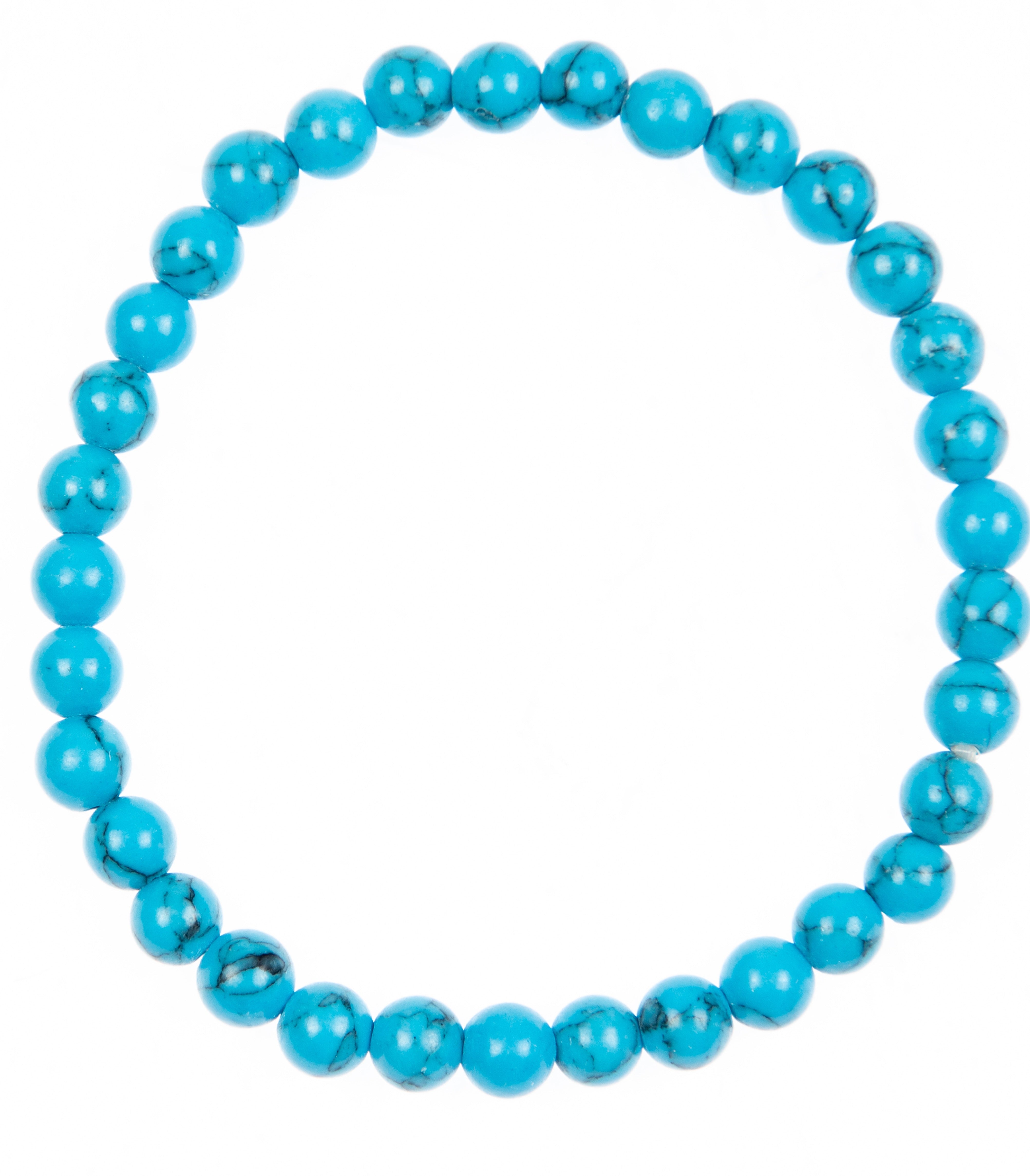Turquoise Howlite Stretch Bracelet B2049-6MM