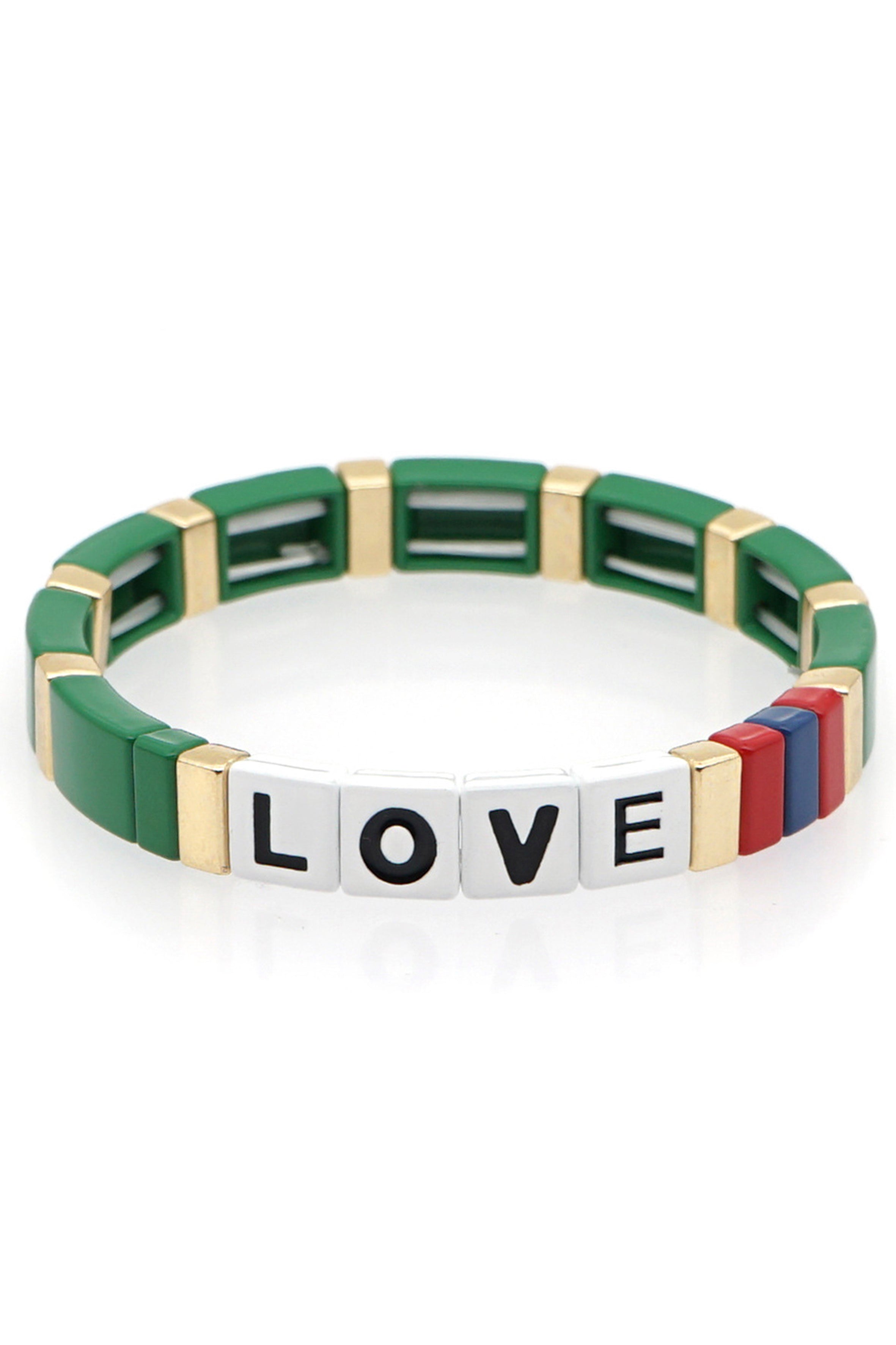 Pulsera de aleación de esmalte LOVE B2068