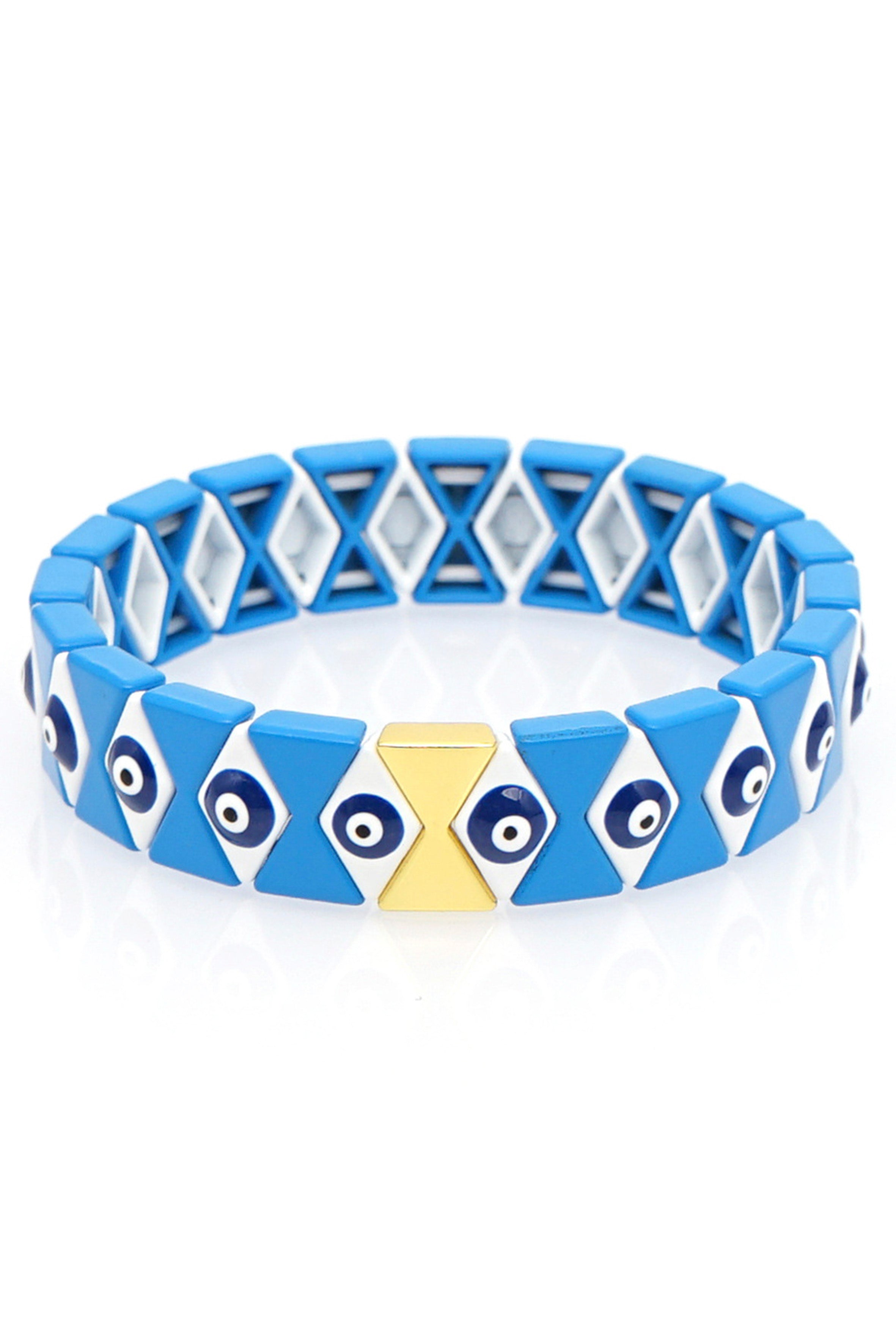Pulsera de aleación de esmalte con forma de ojo de diablo B2114