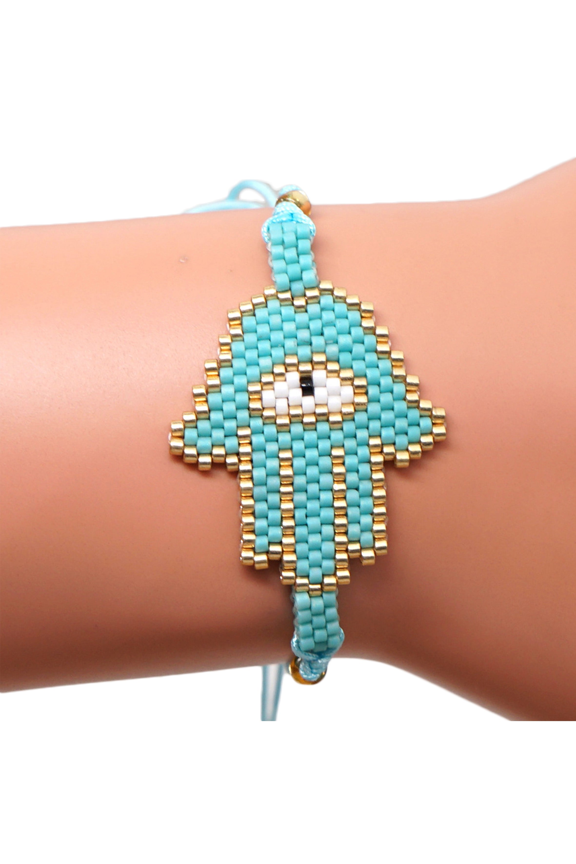 Pulseras de cuentas de semillas de palma B2145